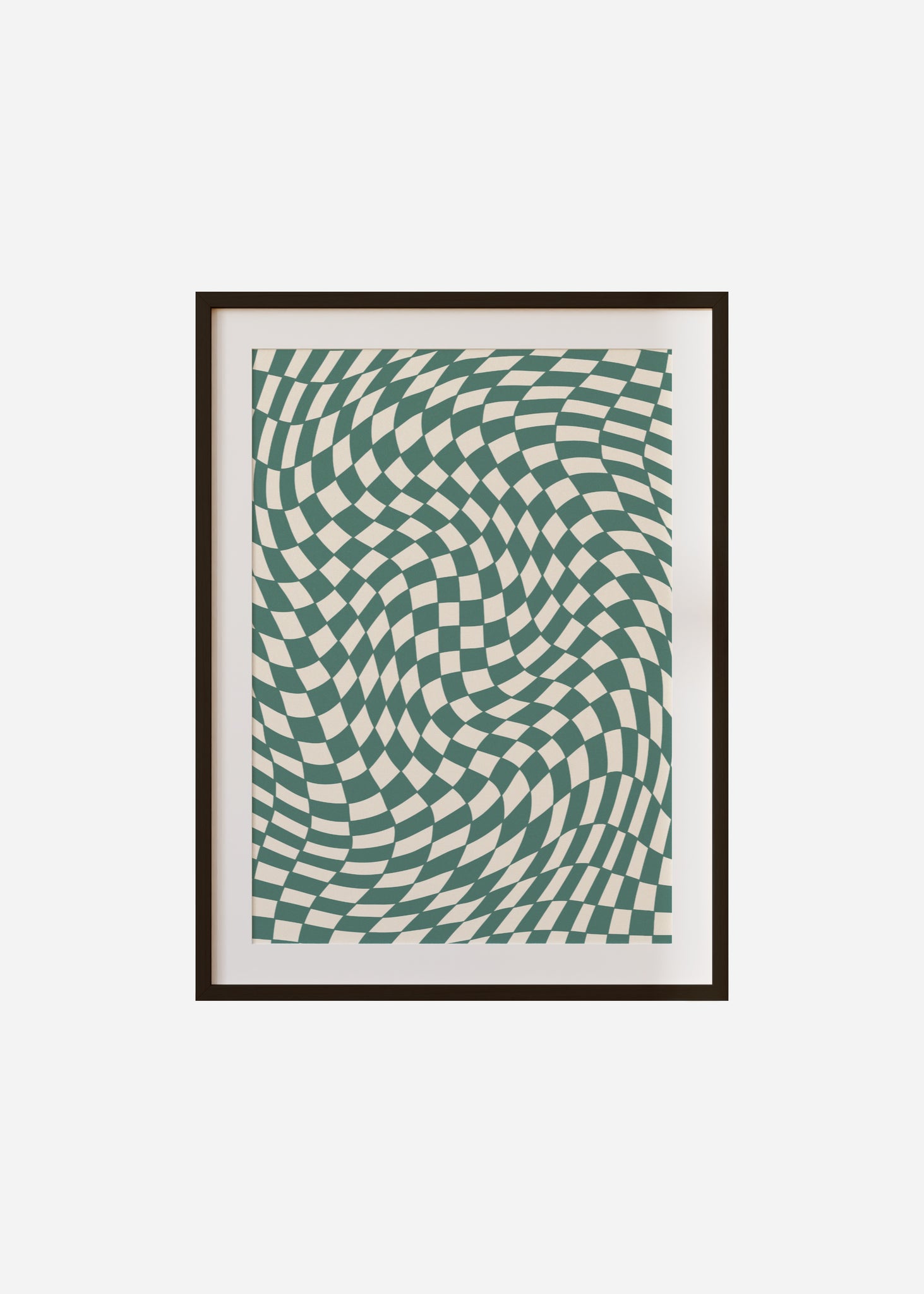 Wavy Checkers Framed & Mounted Print
