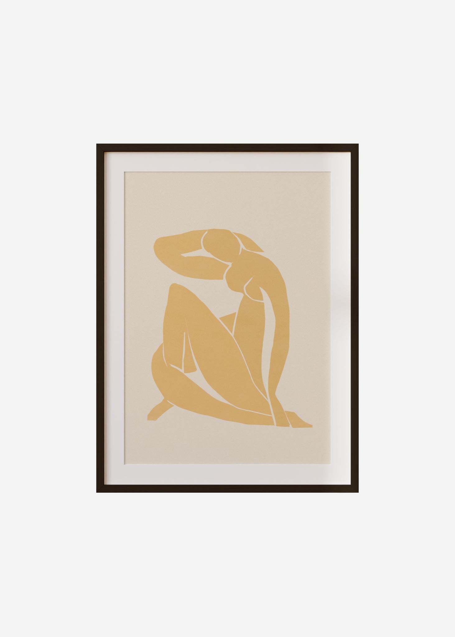 yellow nude Framed & Mounted Print