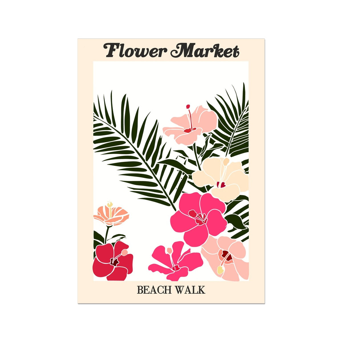 Our Flower Market collection features wall art with vibrant floral illustrations under original hand drawn typography. Danish pastel posters full of flowers that will brighten up any gallery wall. The full resolution art prints of our popular Flower Market and Fruit Market designs are available only from Les Muses. 
