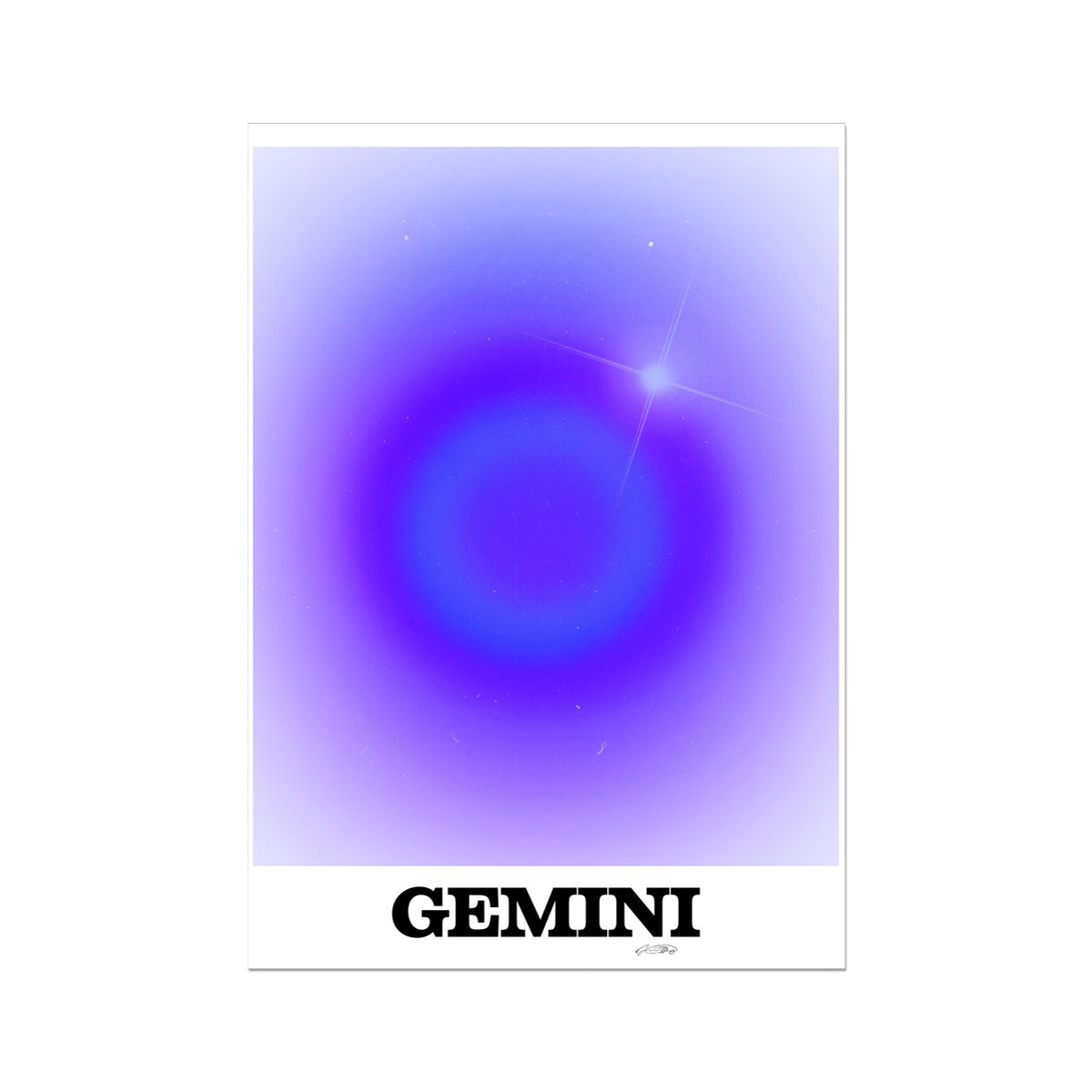 Our Gemini Aura art print is the perfect wall art to show off your star sign. Find a zodiac gradient print or poster in our astrology collection.