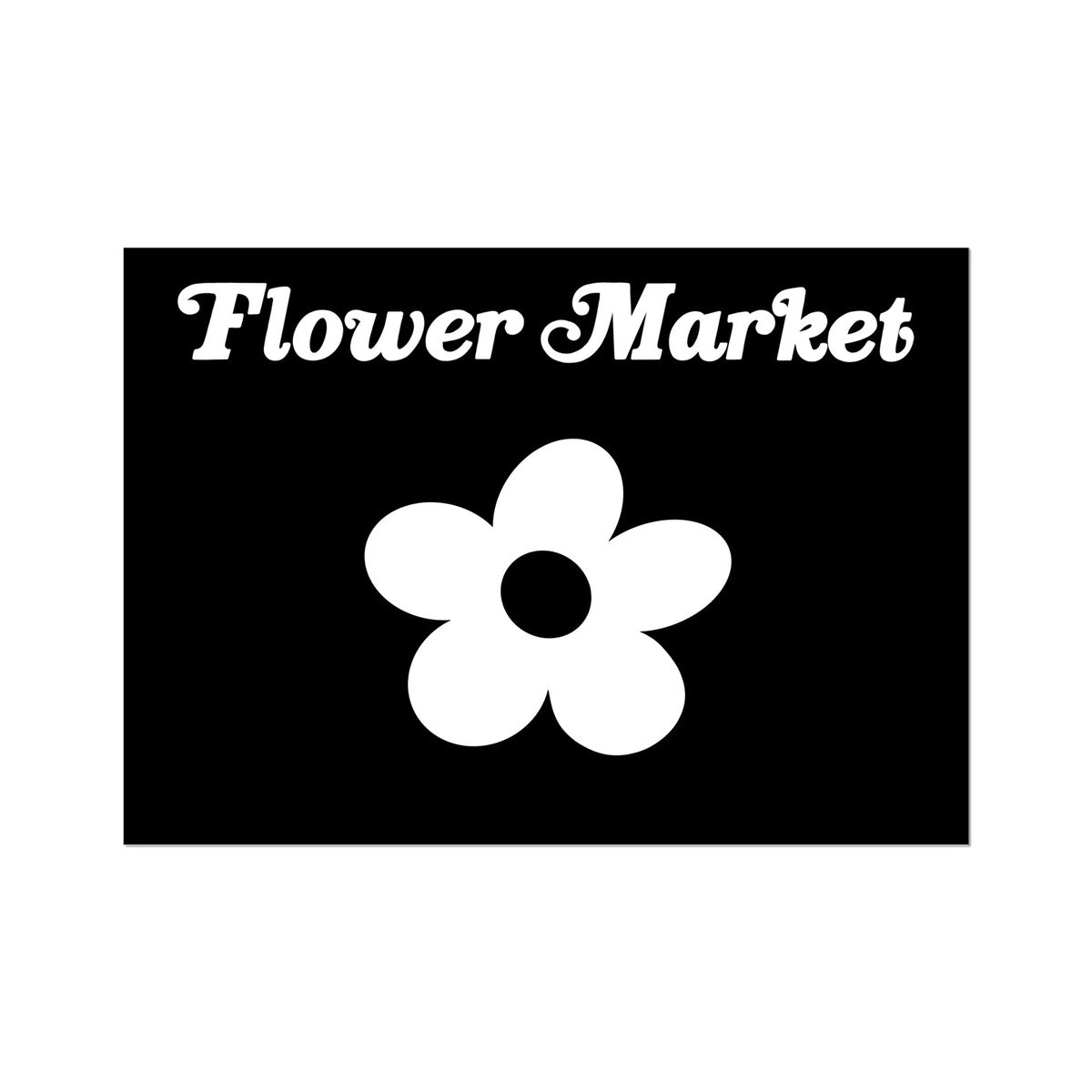 © les muses / Our Flower Market Sign collection features wall art with a retro daisy design under original hand drawn typography. A danish pastel style poster with a dreamy aesthetic and a vintage feel.


