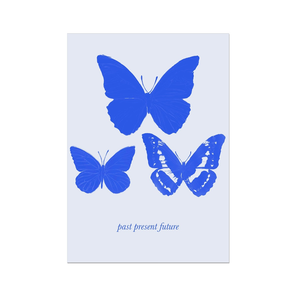 © les muses / The Butterfly Effect collection features butterfly art prints featuring illustrations of three butterflies with "past present future" typography underneath. Dreamy aesthetic posters
perfect for dorm and apartment decor