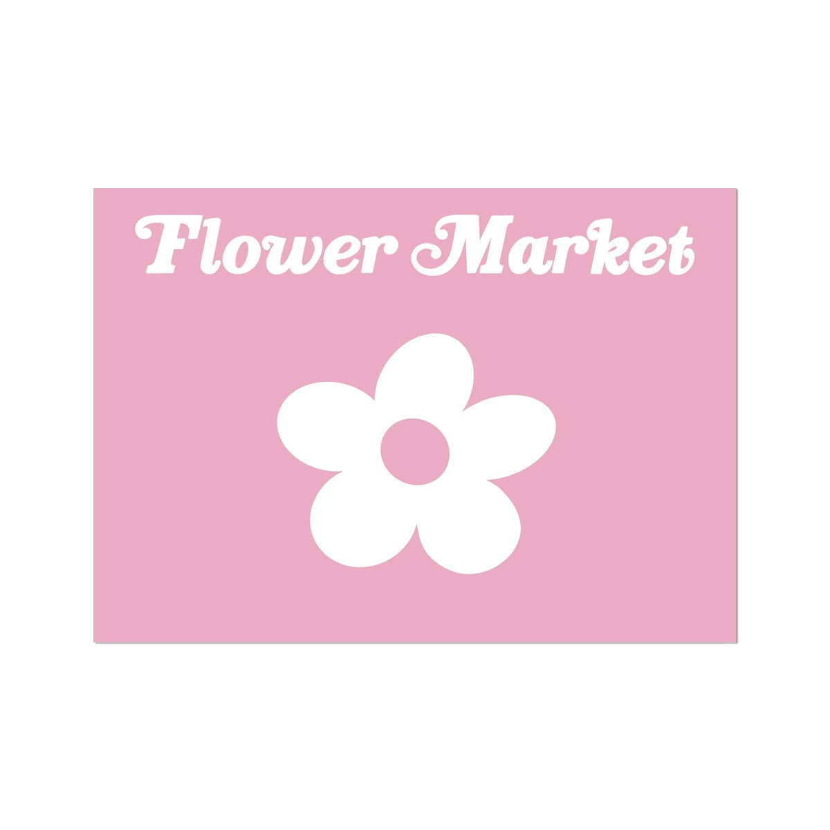 © les muses / Our Flower Market Sign collection features wall art with a retro daisy design under original hand drawn typography. A danish pastel style poster with a dreamy aesthetic and a vintage feel.

