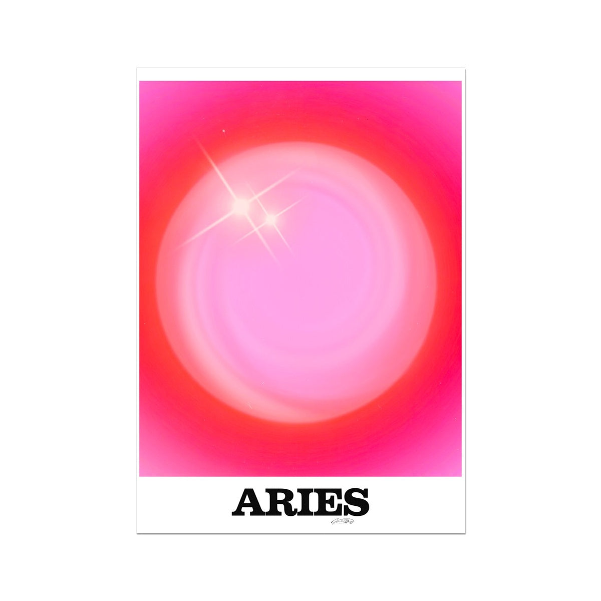 Our Aries Aura art print is the perfect wall art to show off your star sign. Find a zodiac gradient print or poster in our astrology collection.