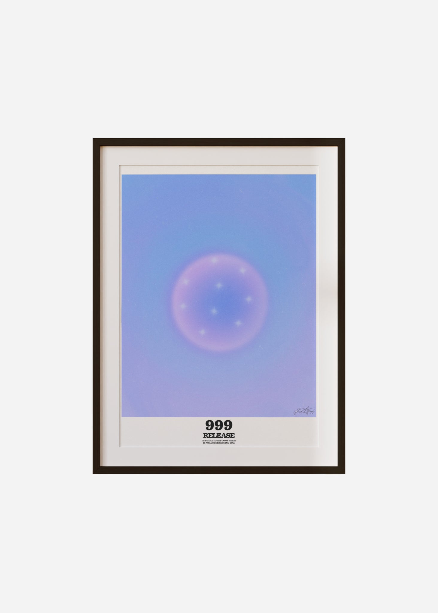 Angel Number 999 / Release Framed & Mounted Print