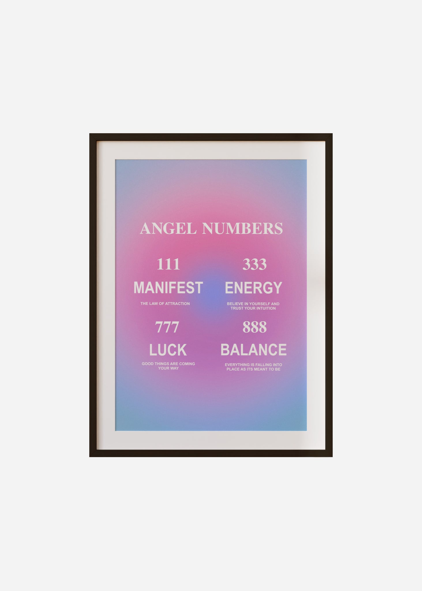 Angel Numbers Framed & Mounted Print