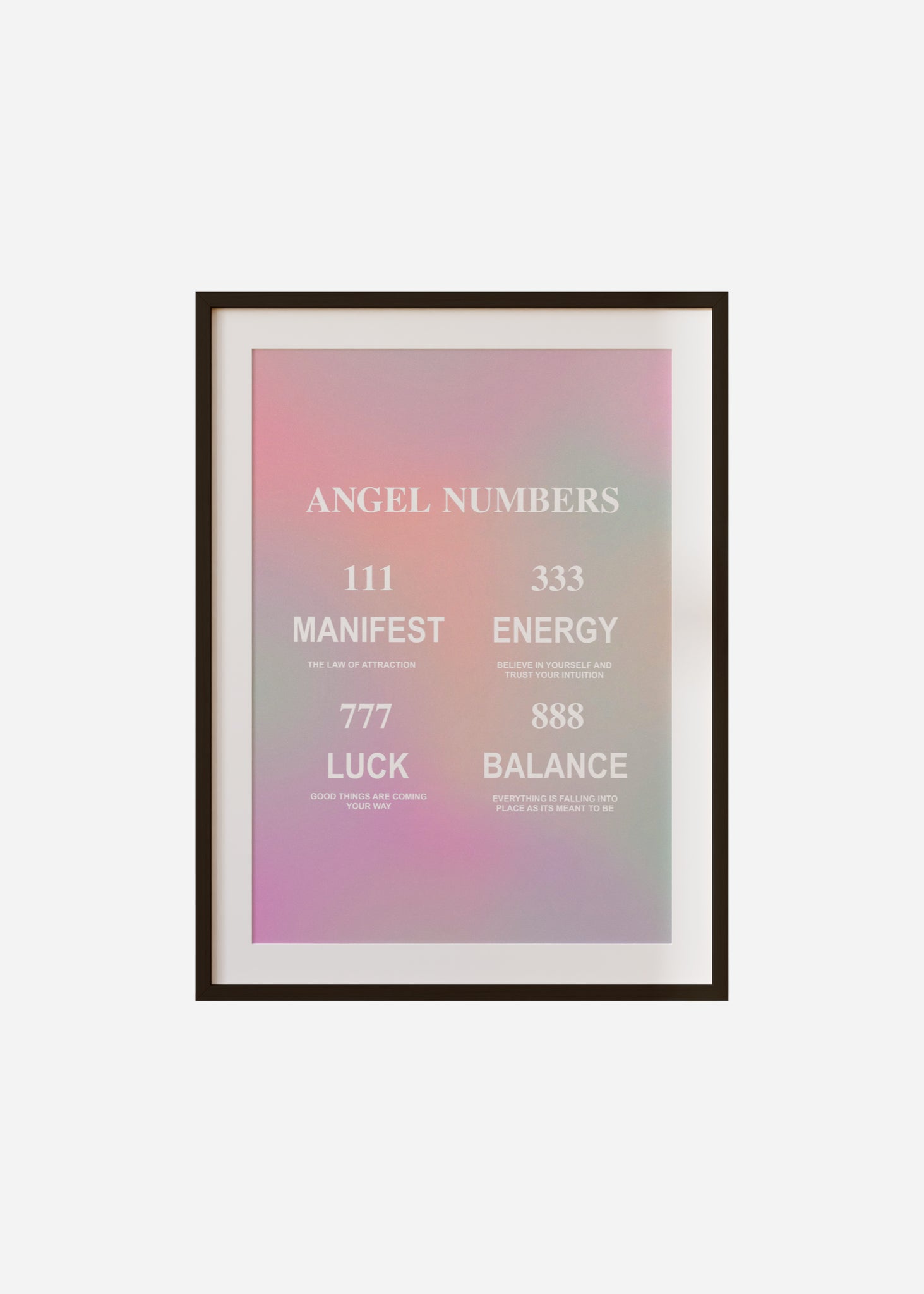 Angel Numbers Framed & Mounted Print