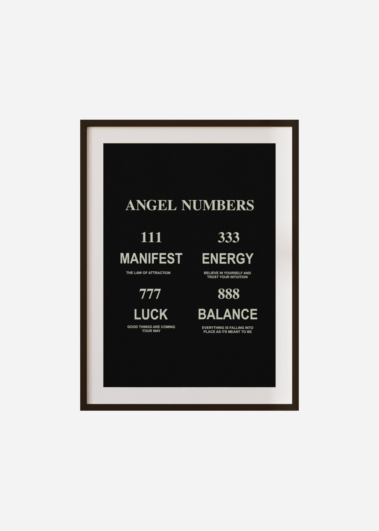 Angel Numbers Framed & Mounted Print