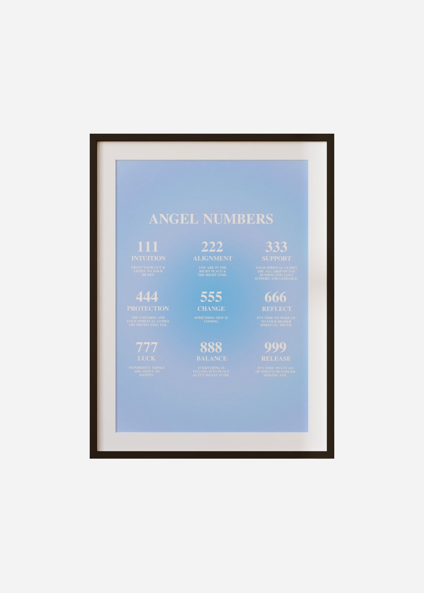 Angel Numbers Framed & Mounted Print