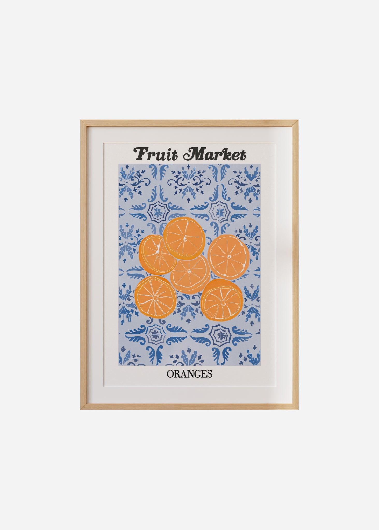 fruit market / oranges Framed & Mounted Print