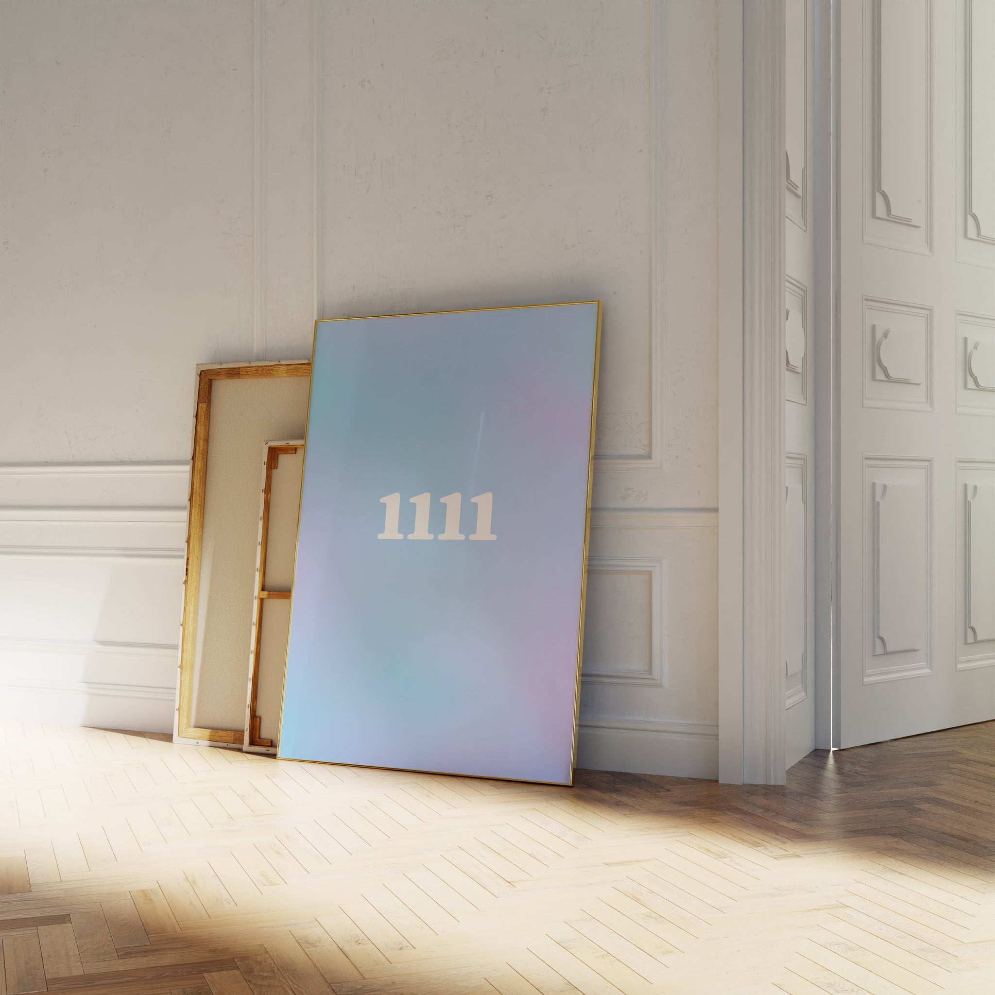 An angel number art print with a gradient aura. Add a touch of angel energy to your walls with a angel number auras. The perfect wall art posters to create a soft and dreamy aesthetic with your apartment or dorm decor. 1111 Magic Hour: Make A Wish.