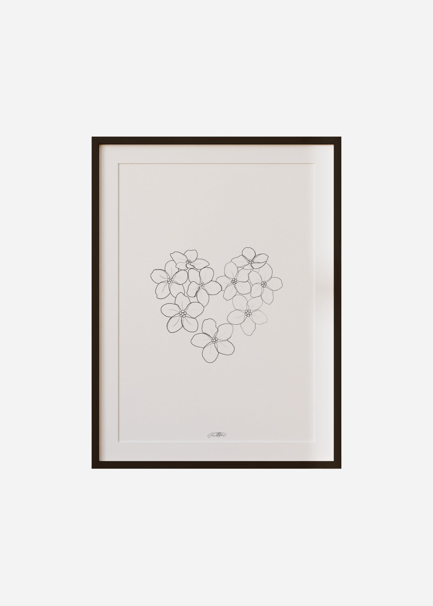l'amour toujours / line art n.15 Framed & Mounted Print
