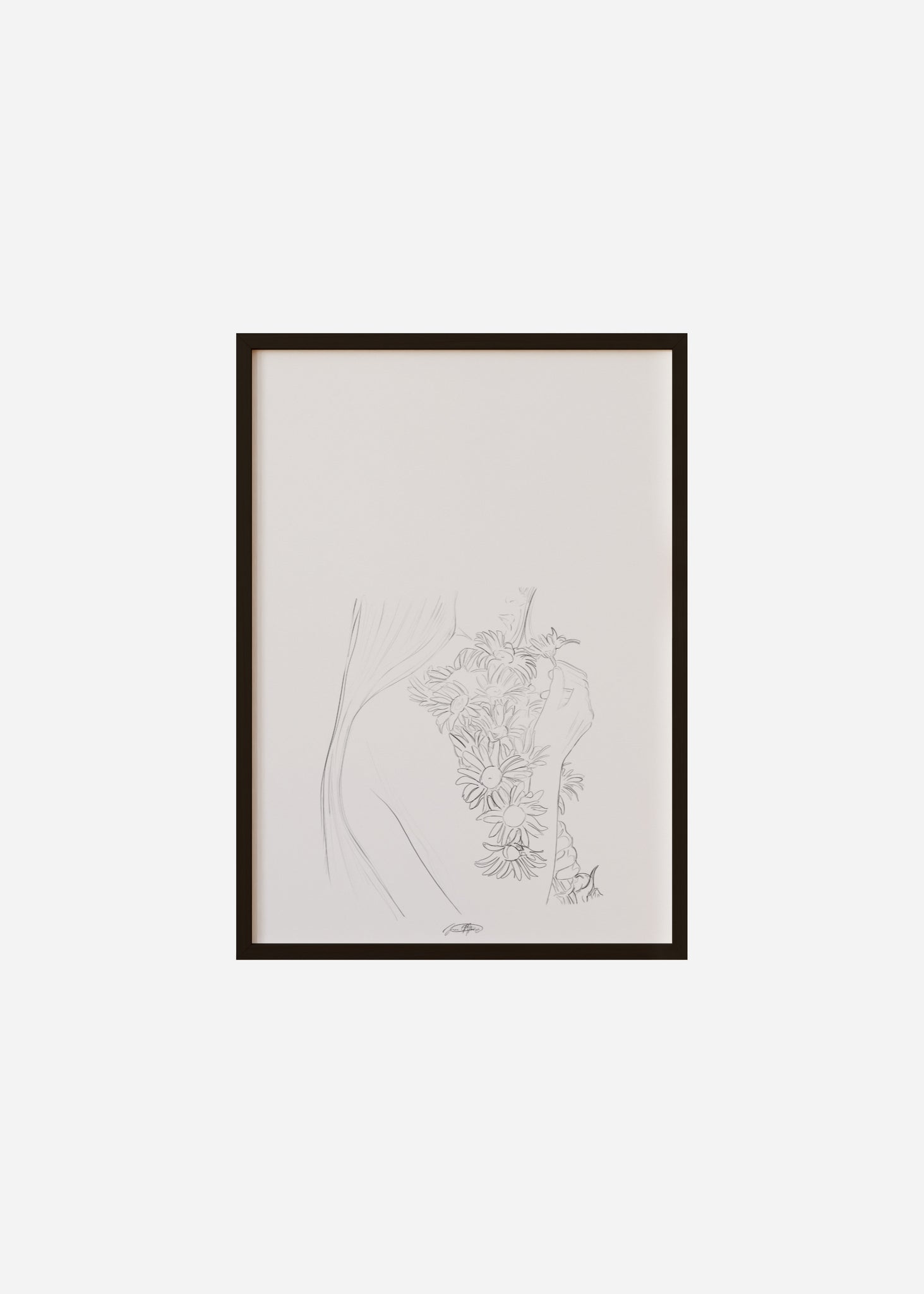 daisy / line art n.17 Framed Print