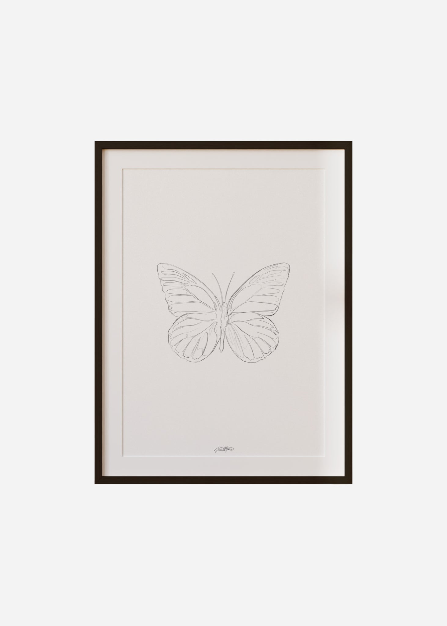 papillon / line art n.20 Framed & Mounted Print