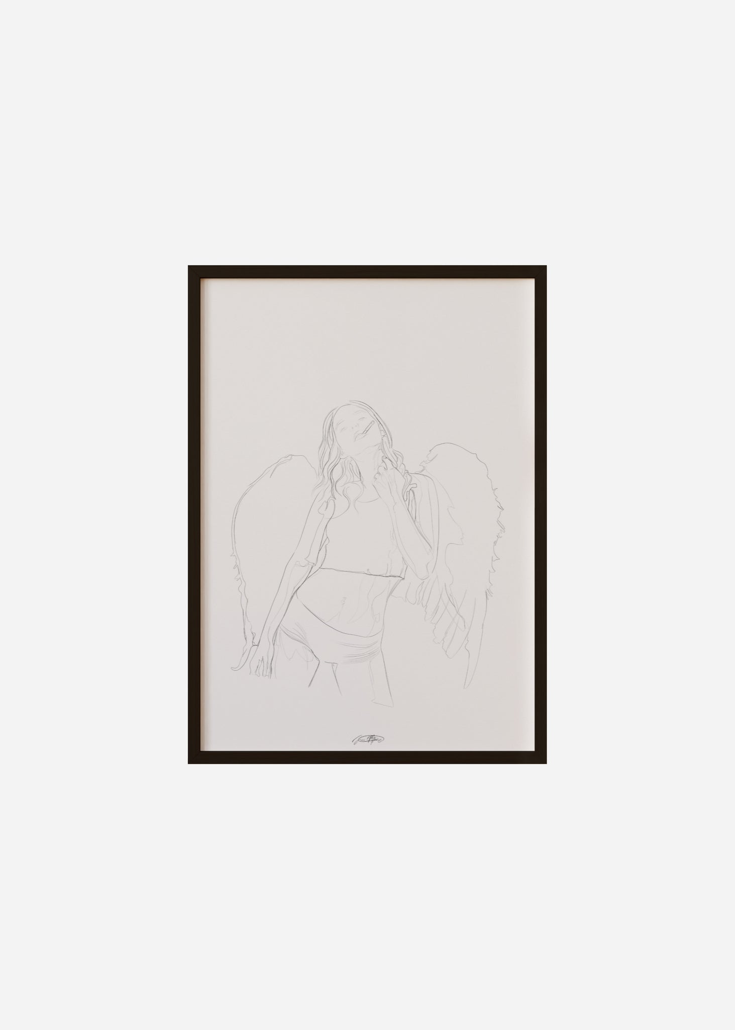 les anges / line art n.24 Framed Print
