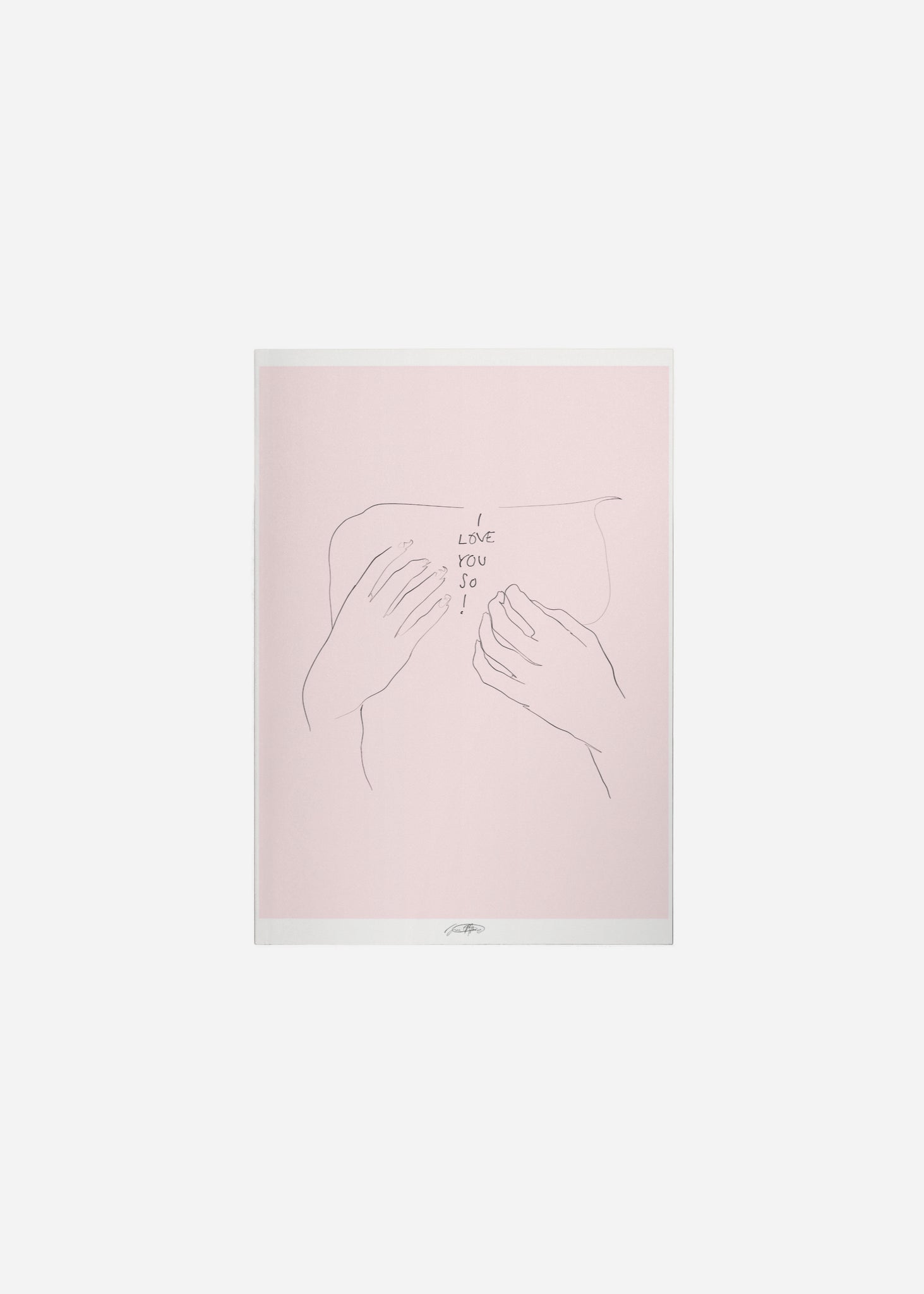 amour - pink / line art n.27 Fine Art Print