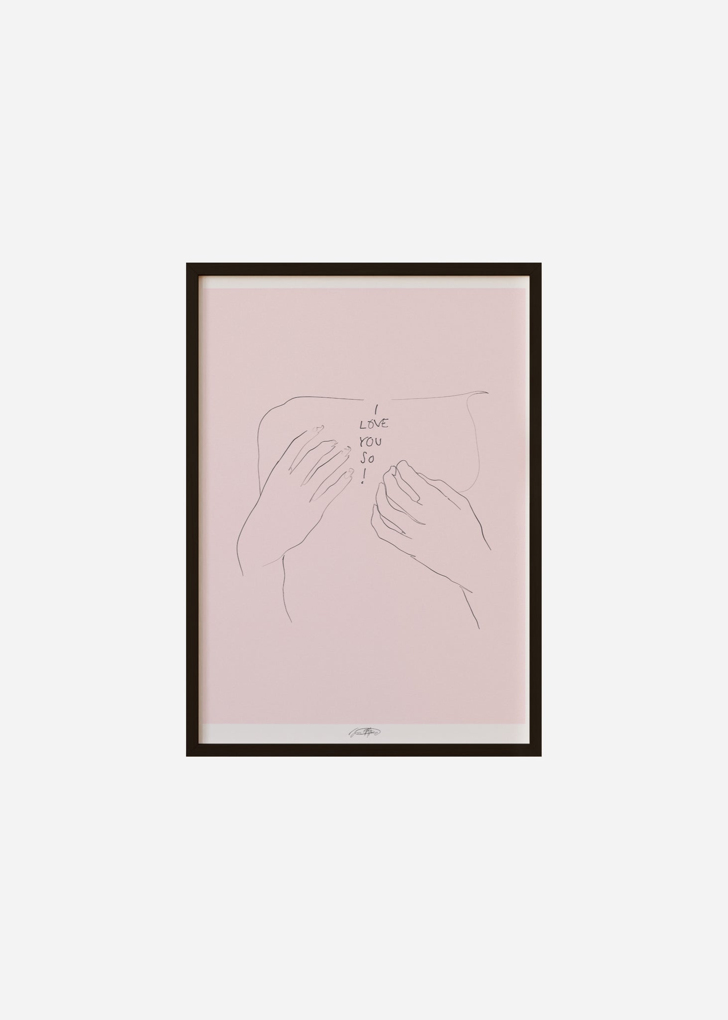 amour - pink / line art n.27 Framed Print