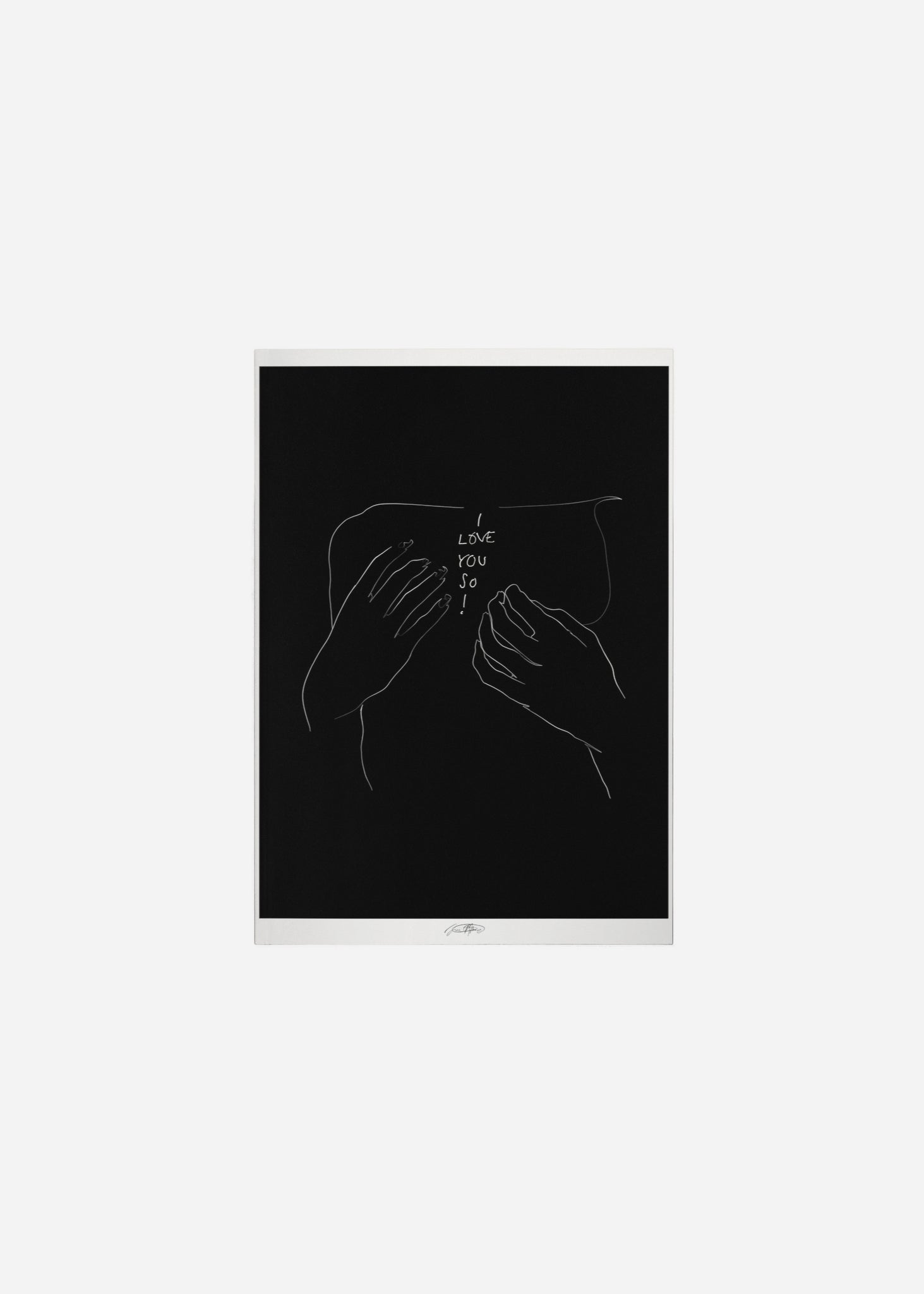 amour - noir / line art n.28 Fine Art Print