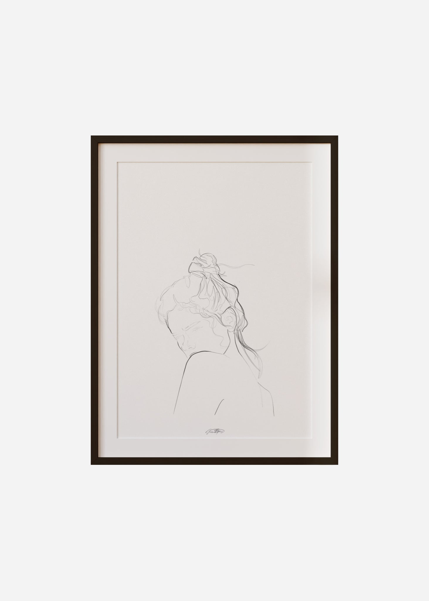 sun kissed / line art n.35 Framed & Mounted Print