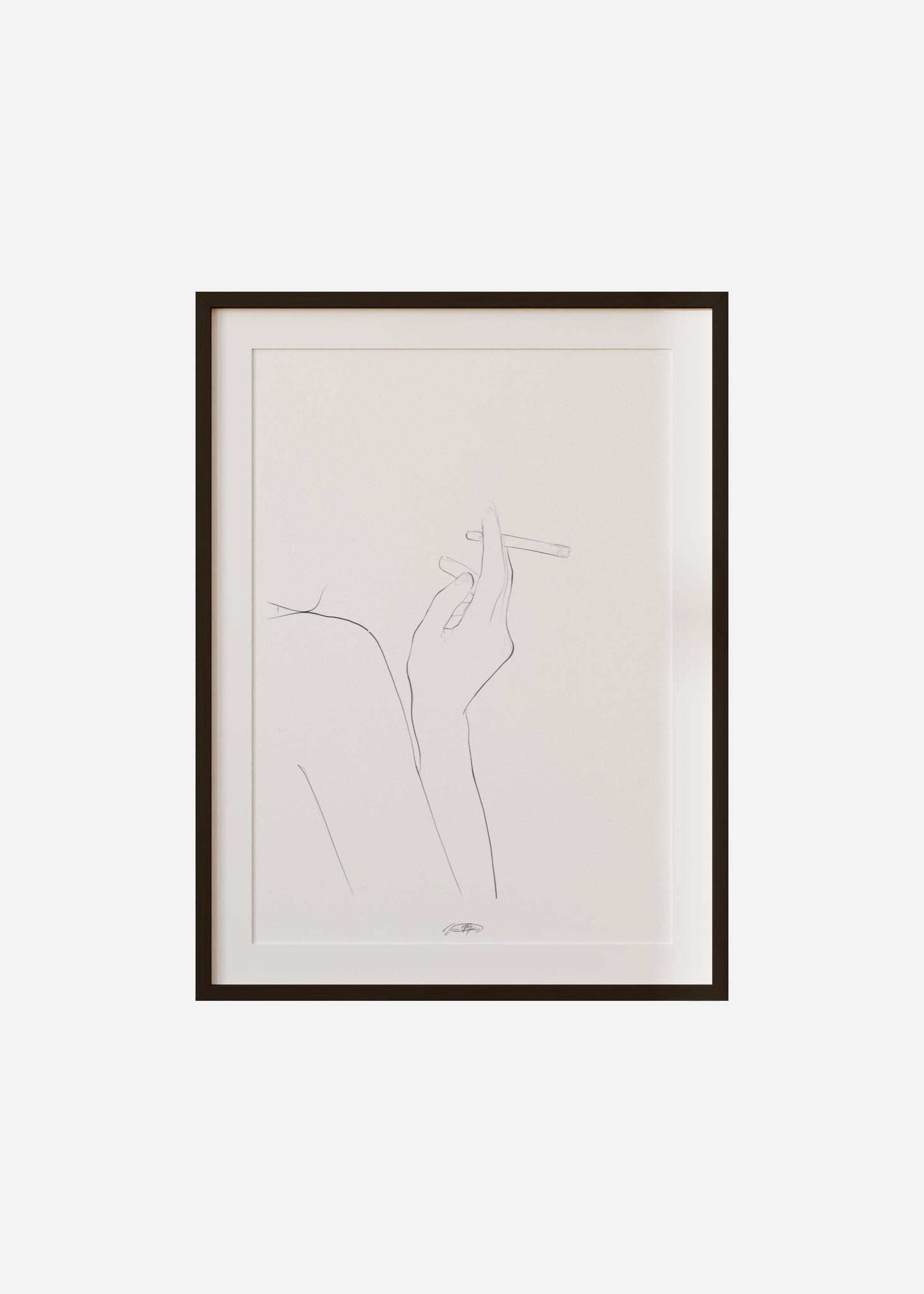 fumeuse / line art n.36 Framed & Mounted Print