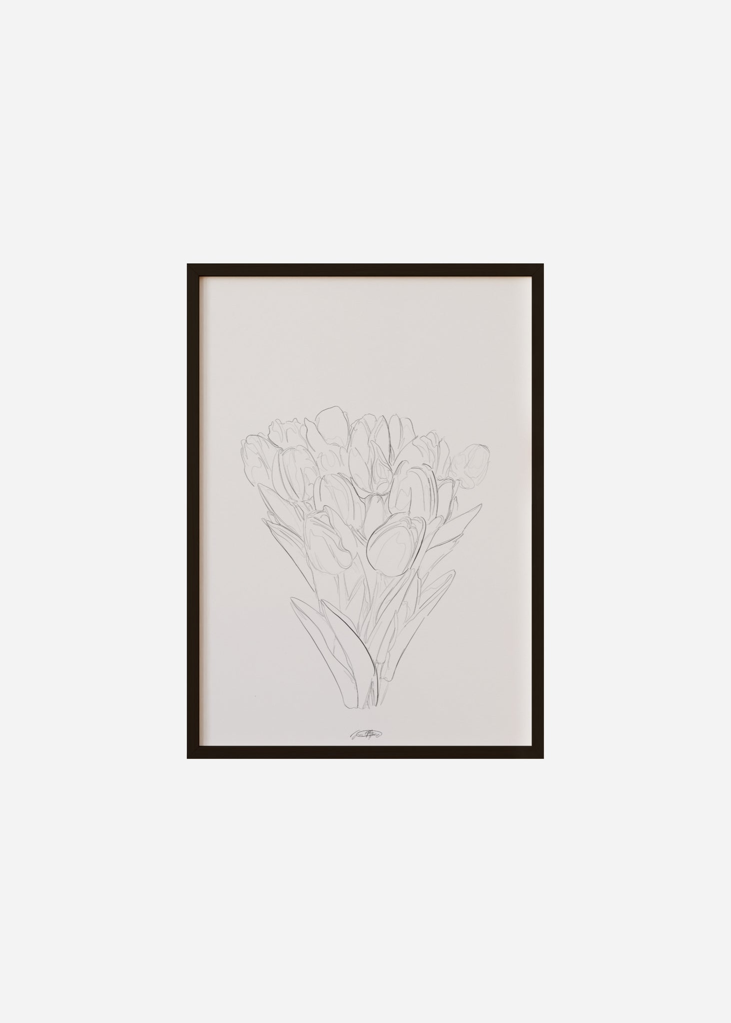 more fleurs / line art n.39 Framed Print