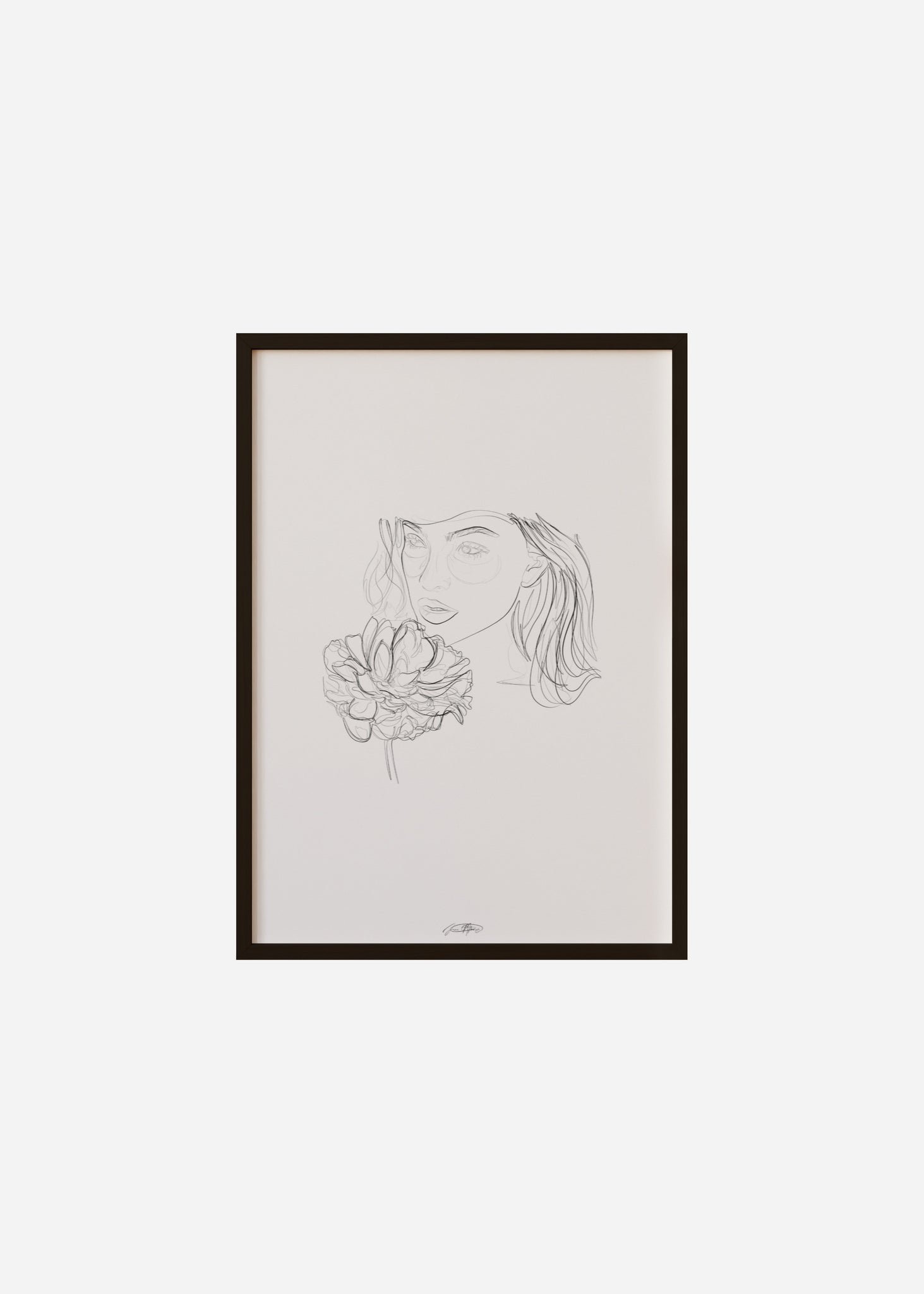 fleur / line art n.3 Framed Print
