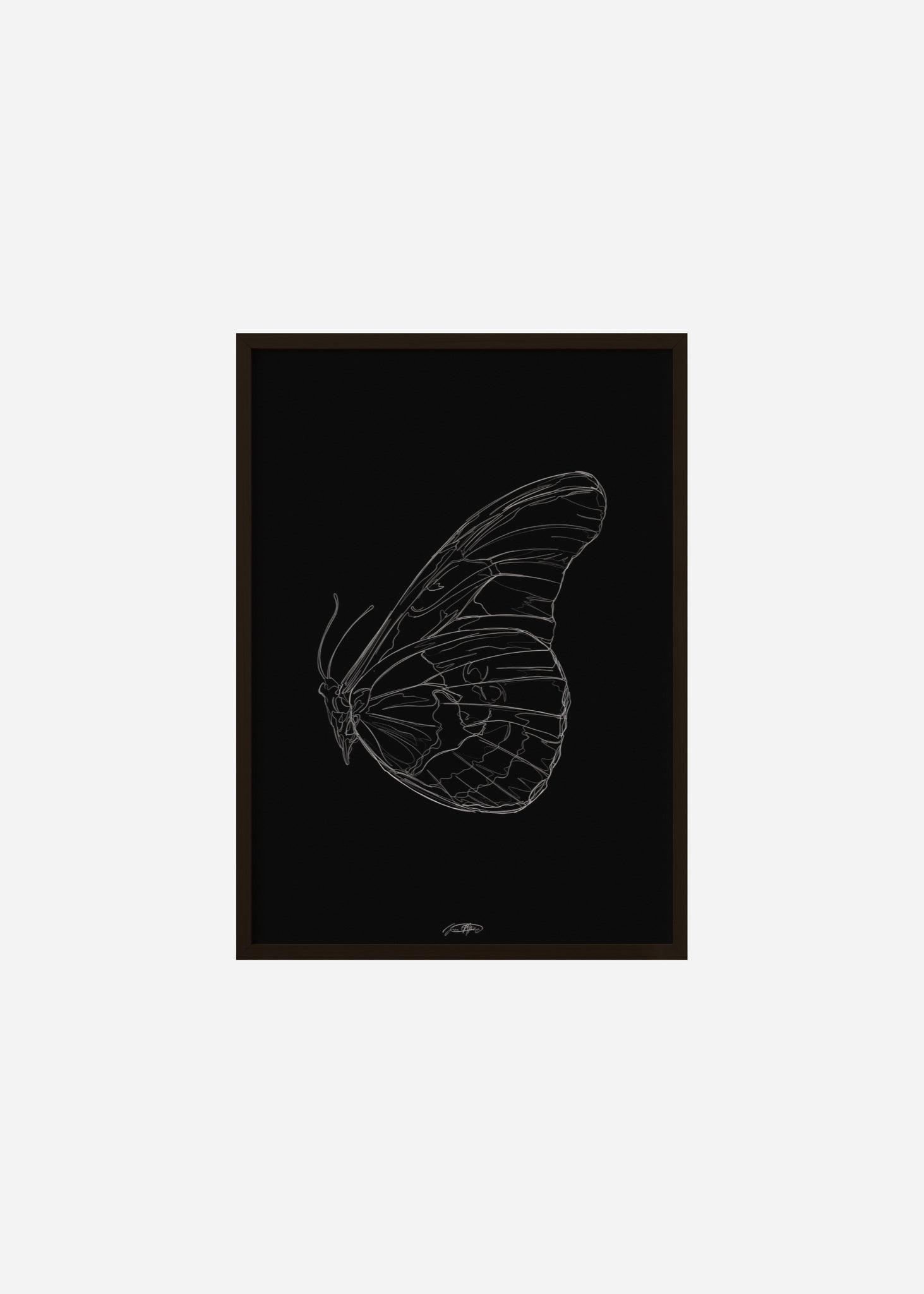 wings / line art n.43 Framed Print