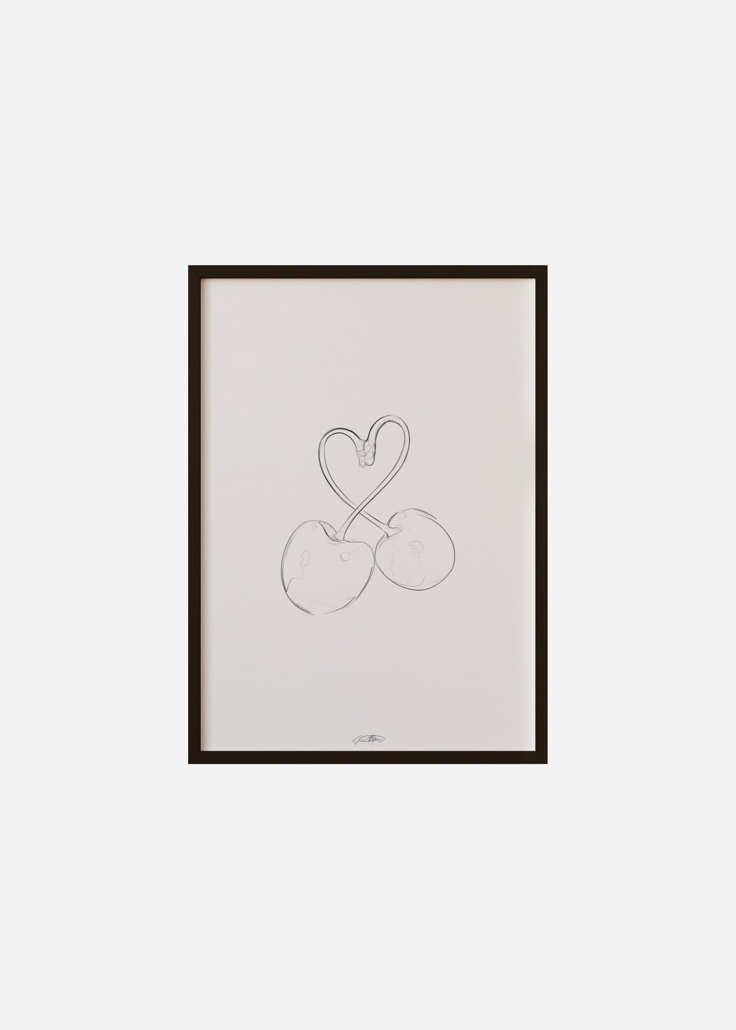 cherry knot / line art n.44 Framed Print