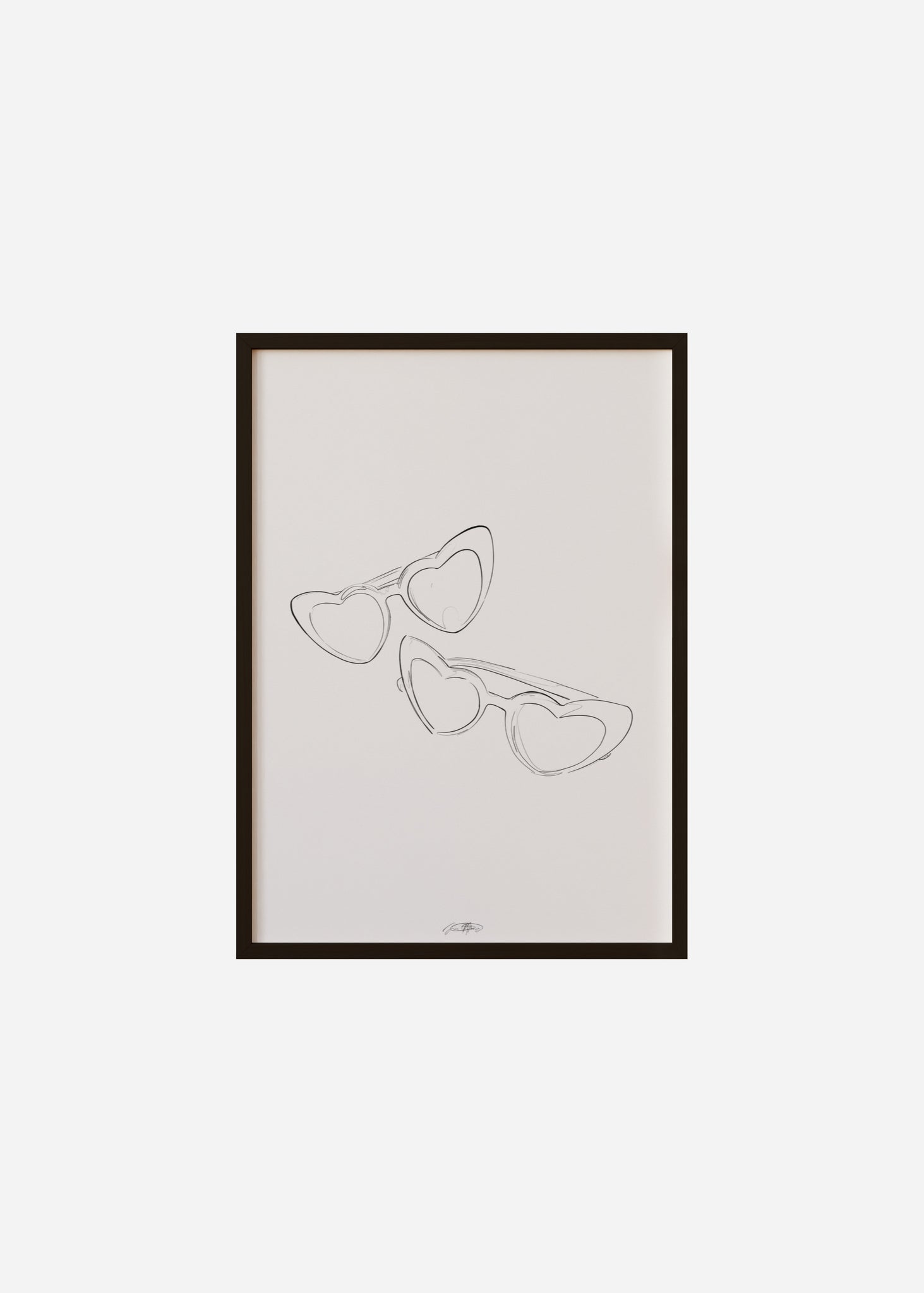 heart shaped / line art n.47 Framed Print