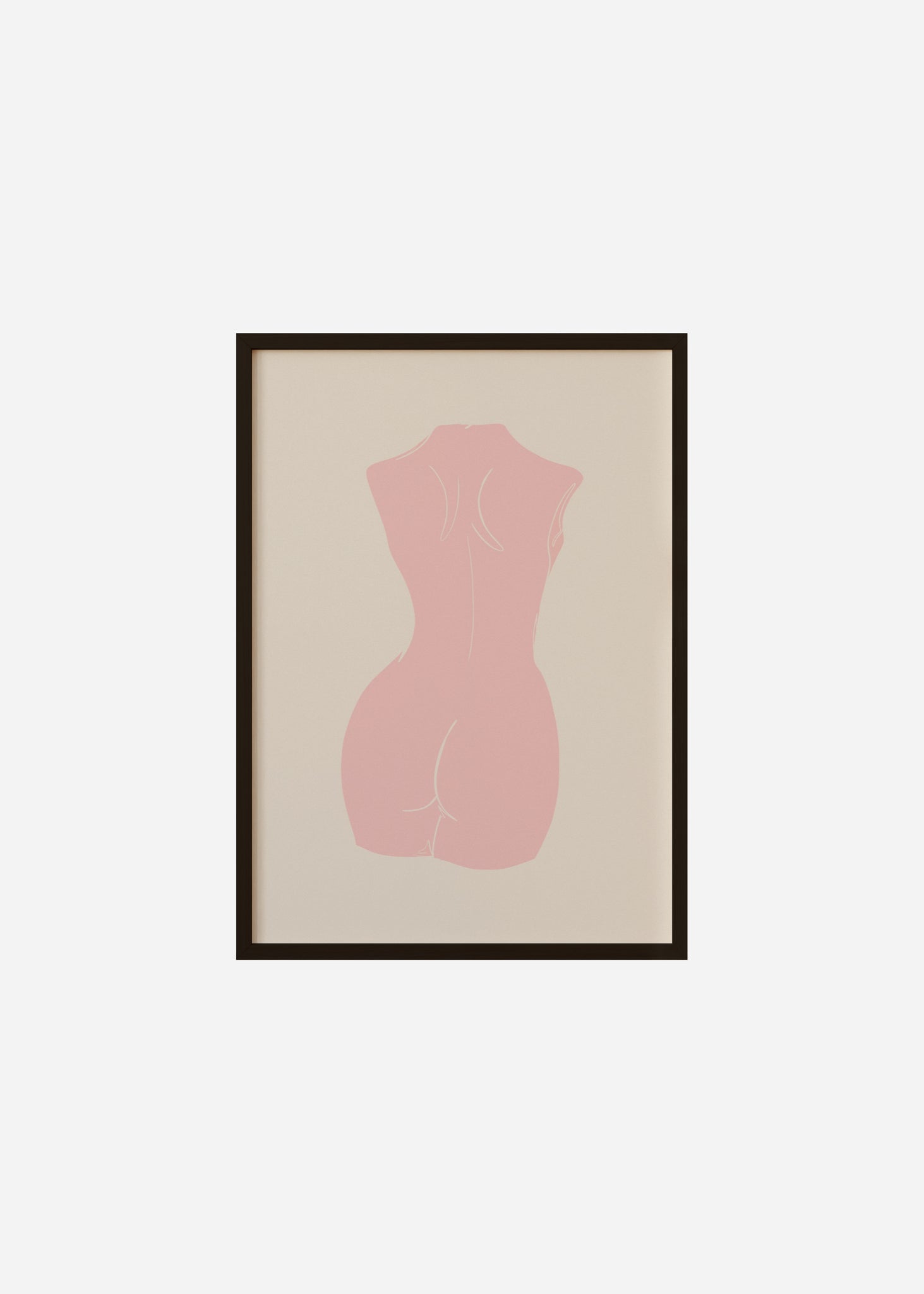 nude III / pink Framed Print