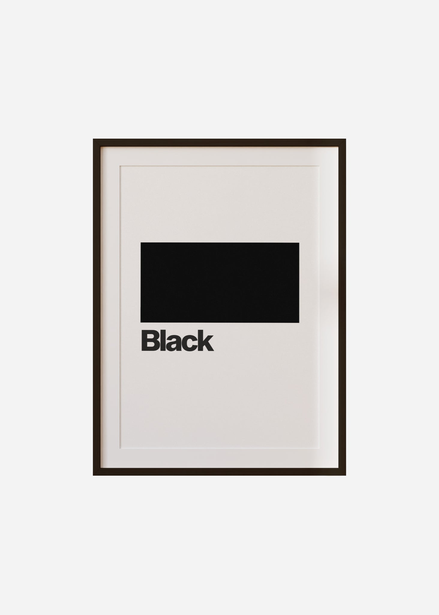 black Framed & Mounted Print