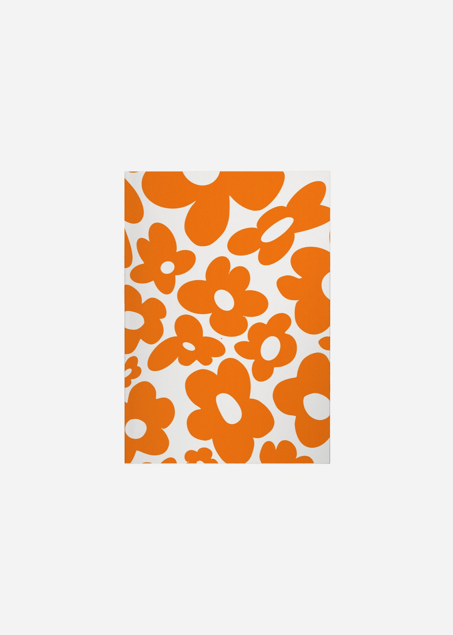 Retro Flowers / Orange Fine Art Print