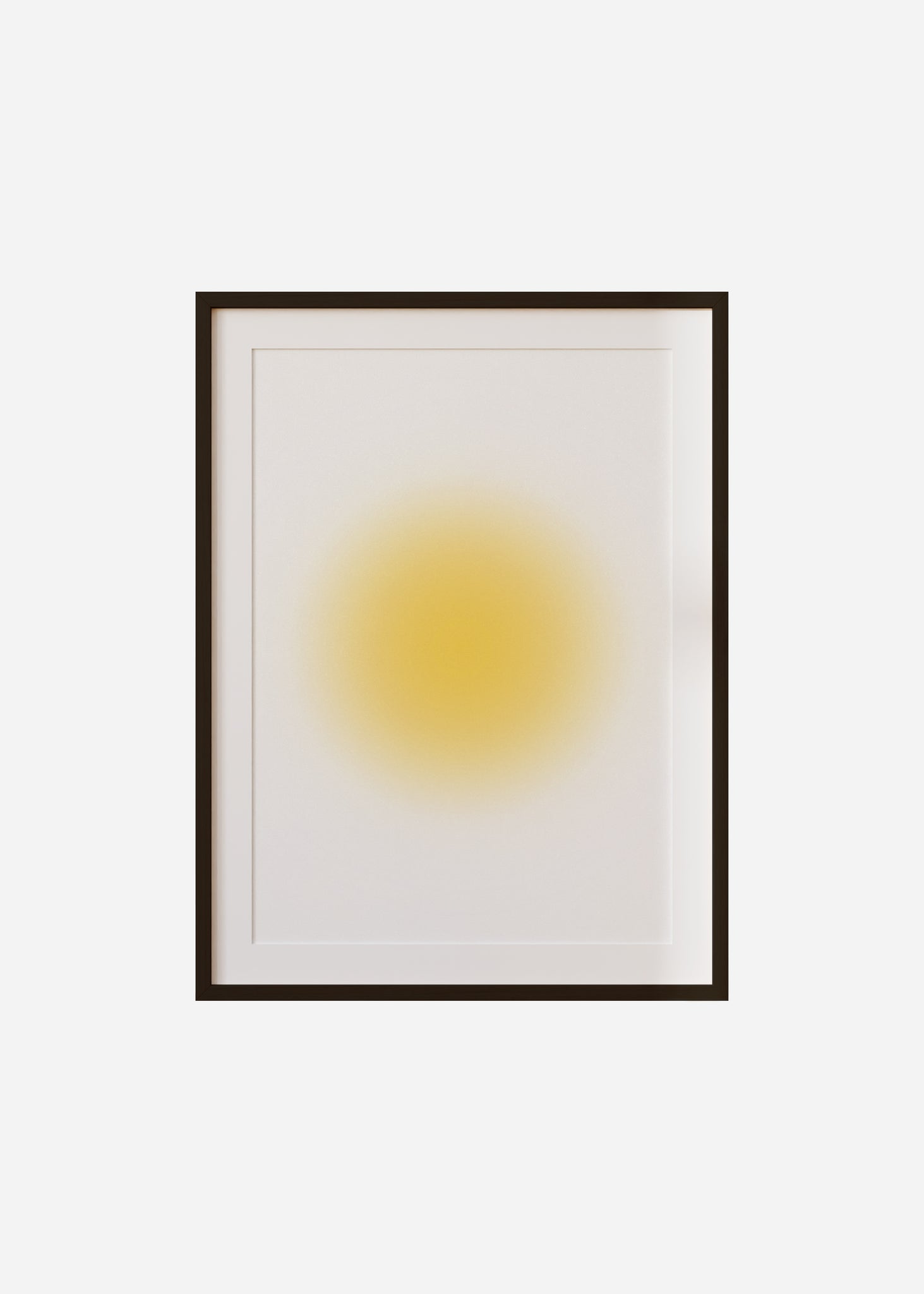 simple gradient / yellow Framed & Mounted Print