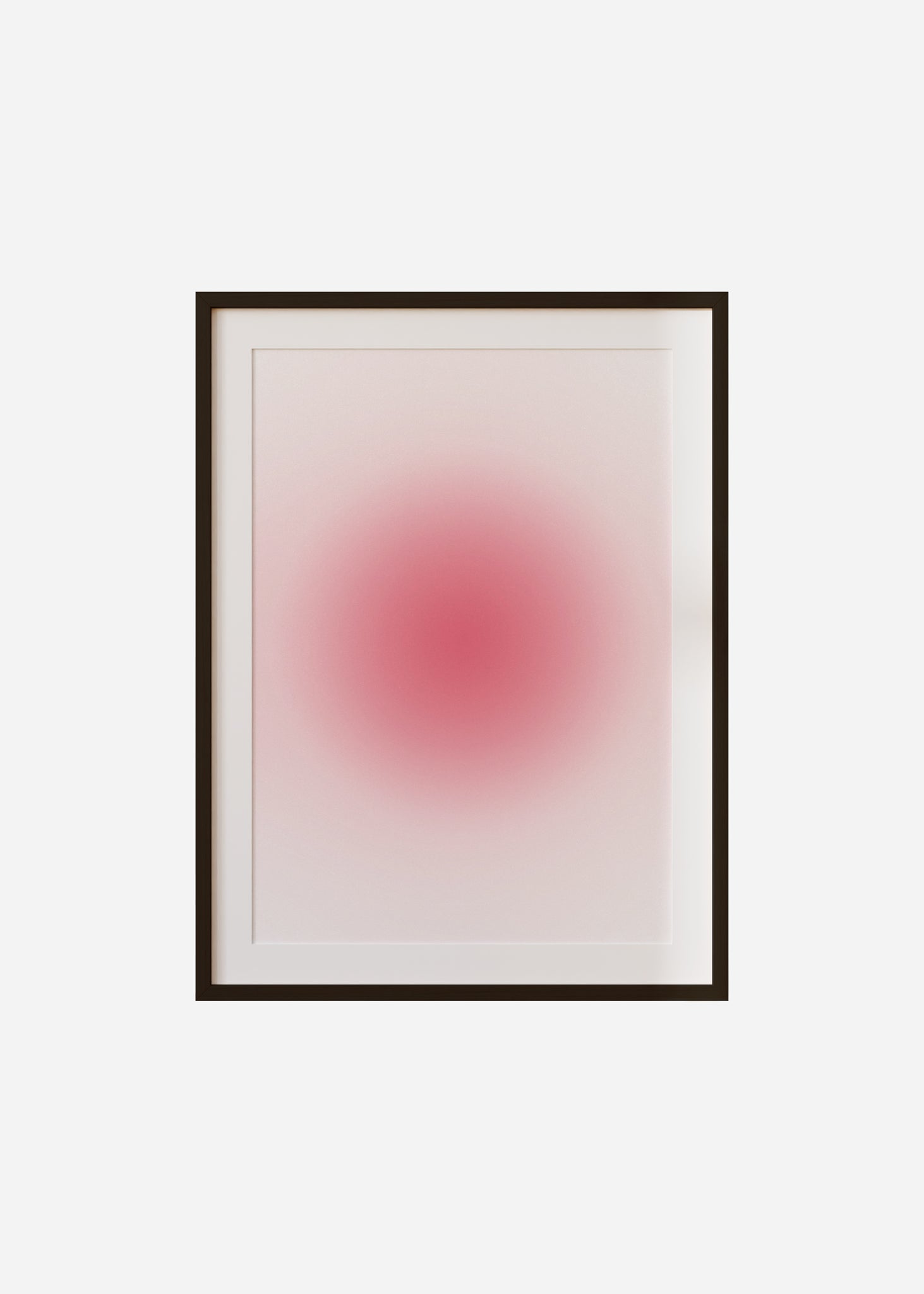 simple gradient / red Framed & Mounted Print