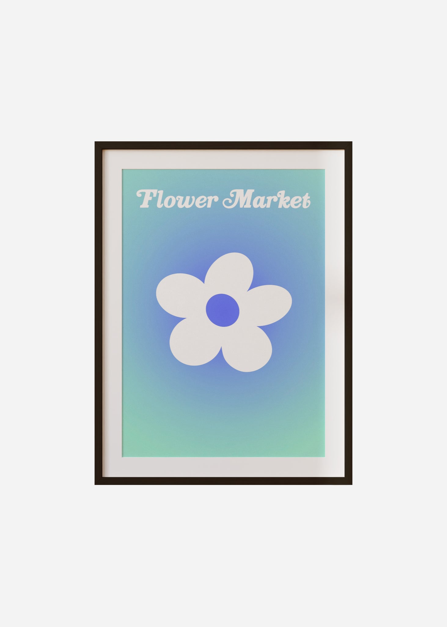 Flower Market / Sunset Framed & Mounted Print