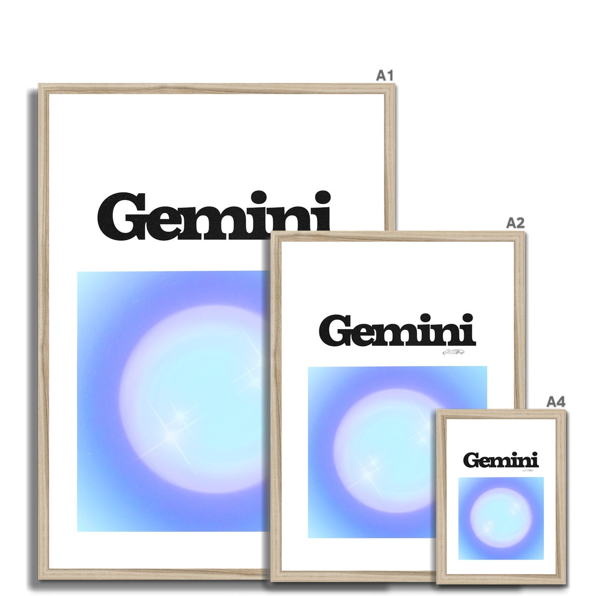 Our Gemini Aura art print is the perfect wall art to show off your star sign. Find a zodiac gradient print or poster in our astrology collection.