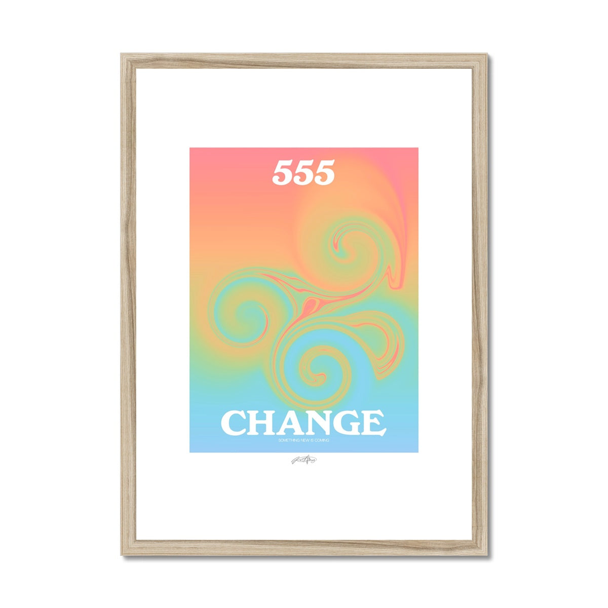 Angel Number 555 Framed & Mounted Print