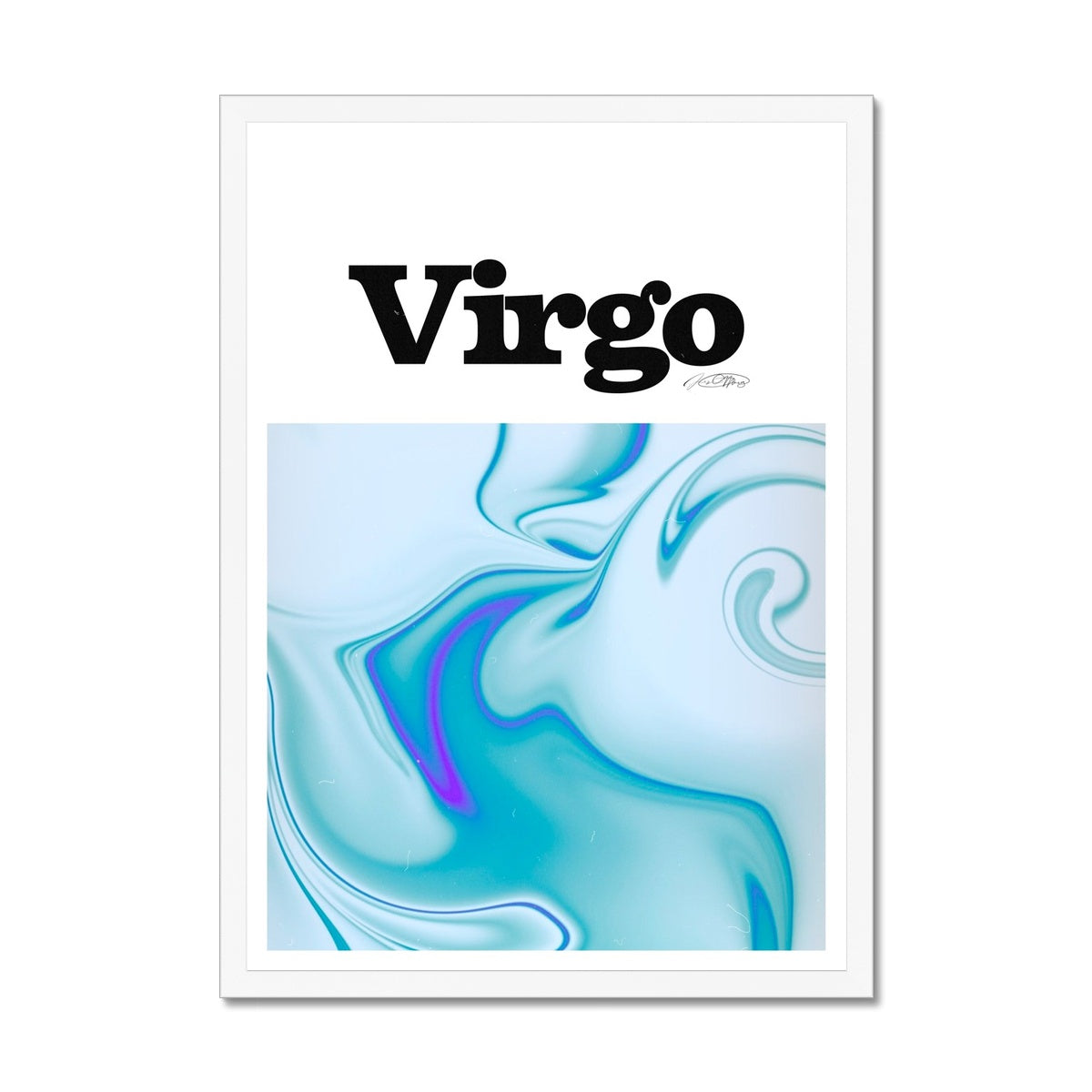 Virgo Aura art print by Les Muses. Zodiac sign wall art. Astrology artwork collection.