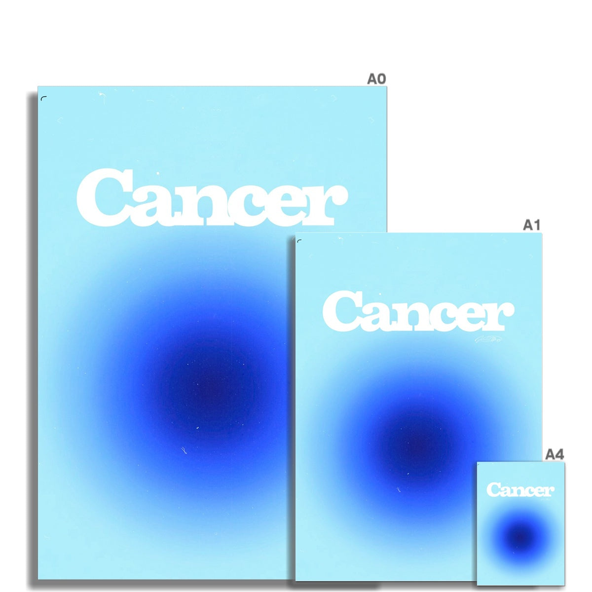 Our Cancer Aura art print is the perfect wall art to show off your star sign. Find a zodiac gradient print or poster in our astrology collection.