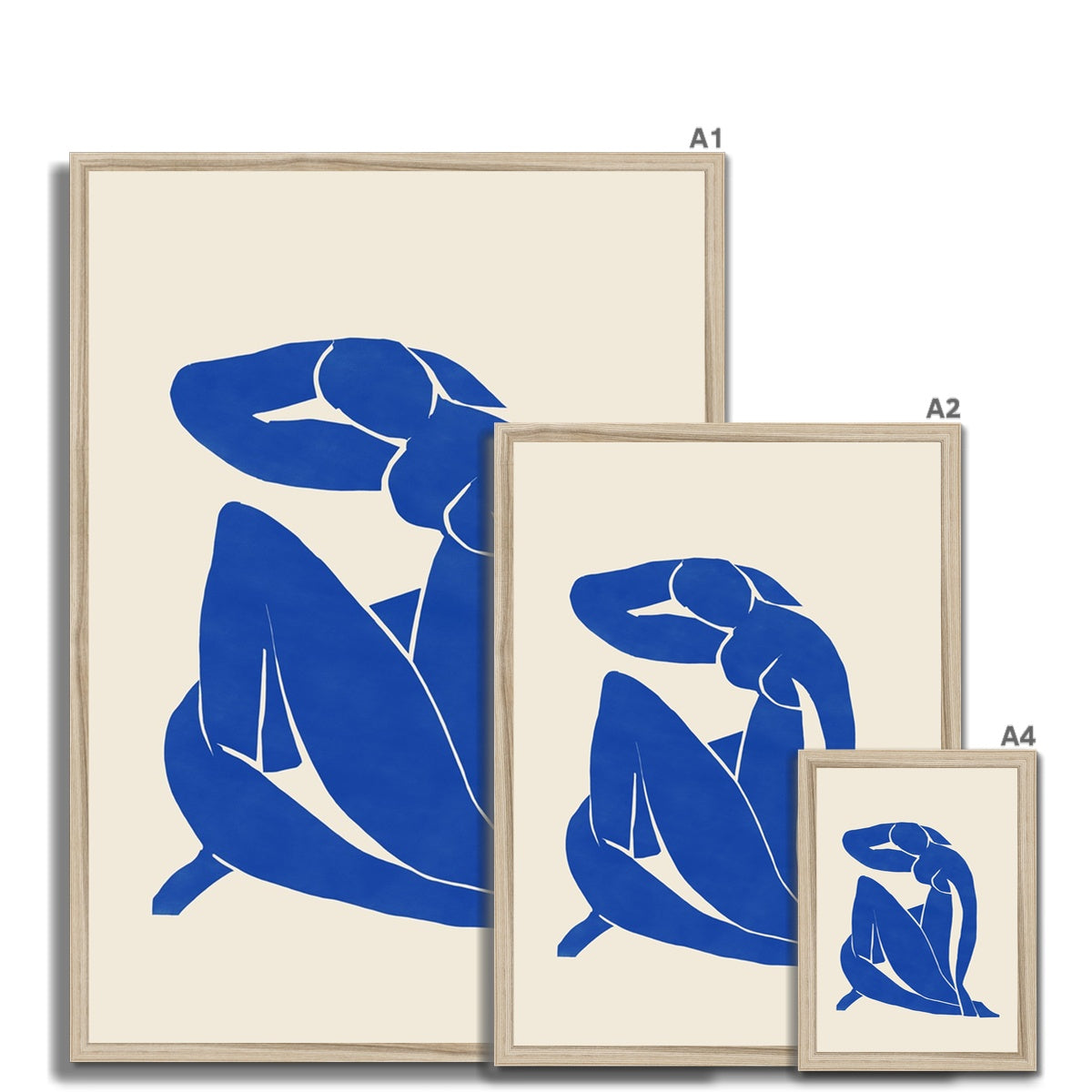 blue nude Framed Print