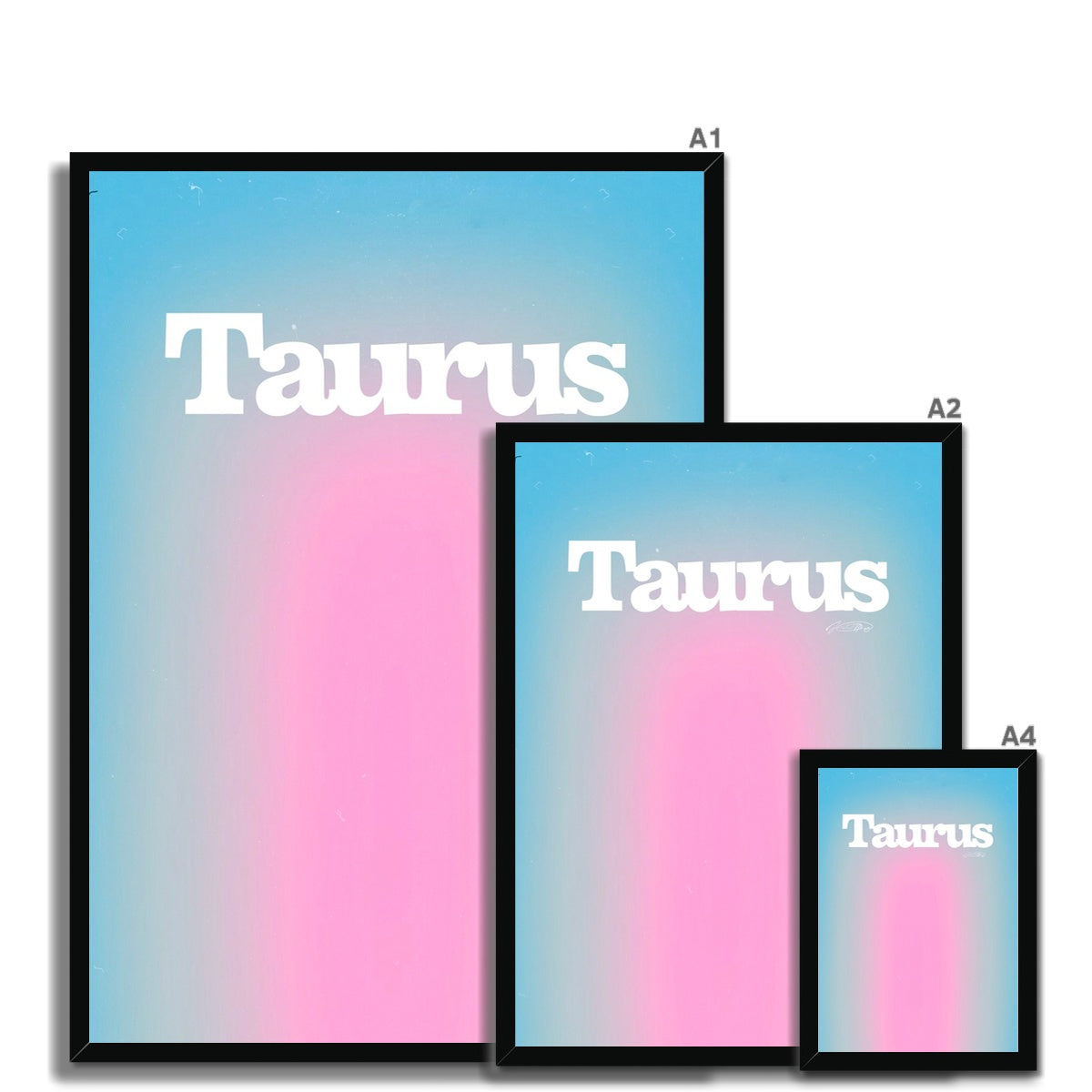 Our Taurus Aura art print is the perfect wall art to show off your star sign. Find a zodiac gradient print or poster in our astrology collection.