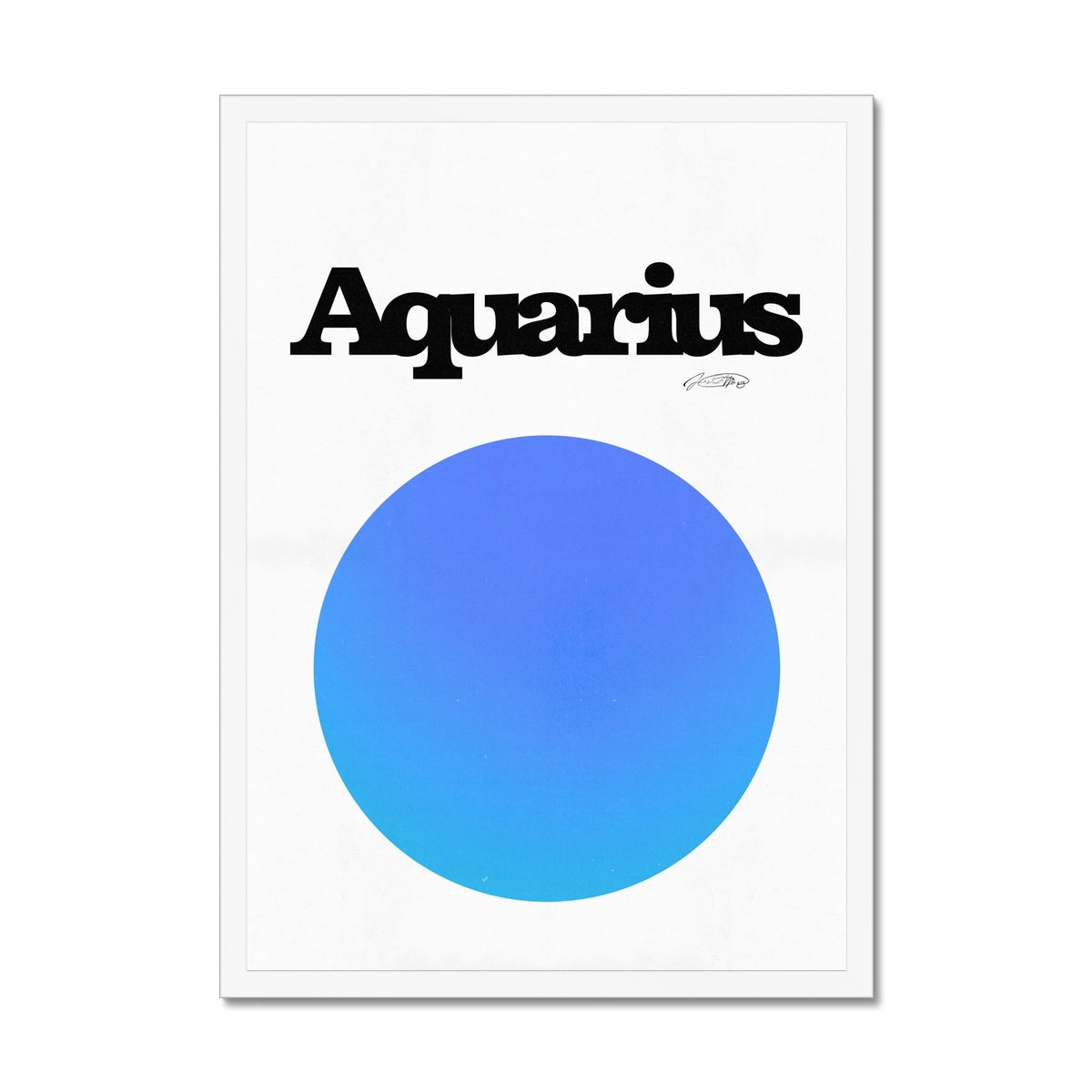 Our Aquarius Aura art print is the perfect wall art to show off your star sign. Find a zodiac gradient print or poster in our astrology collection.