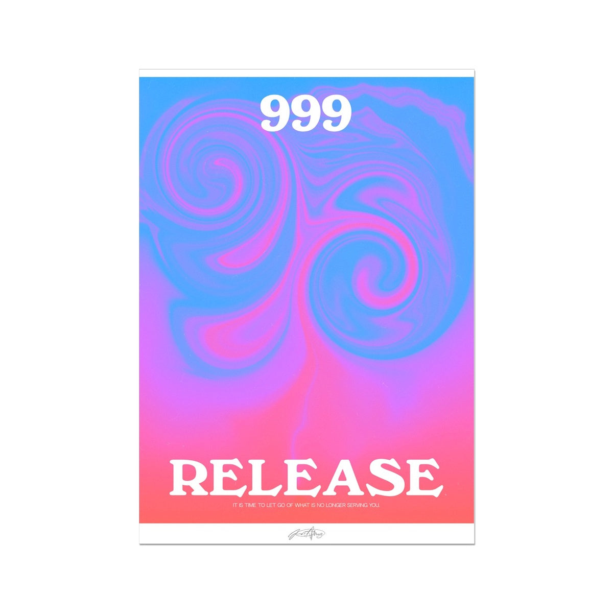 An angel number art print with a gradient aura. Add a touch of angel energy to your walls with a angel number auras. The perfect wall art posters to create a soft and dreamy aesthetic with your apartment or dorm decor. 999 Release: It’s Time To Let Go Of What’s No Longer Serving You.