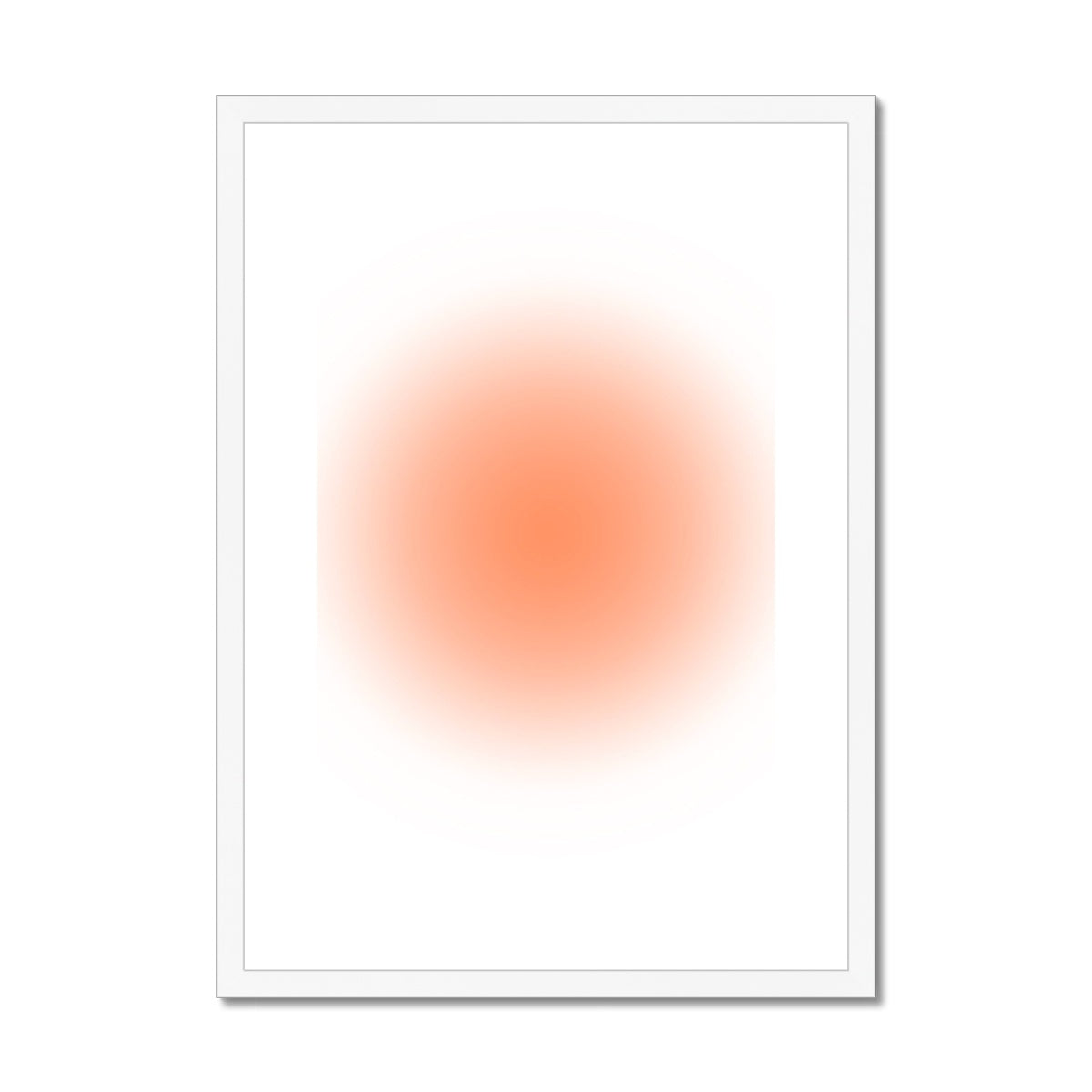 simple gradients / orange Framed & Mounted Print