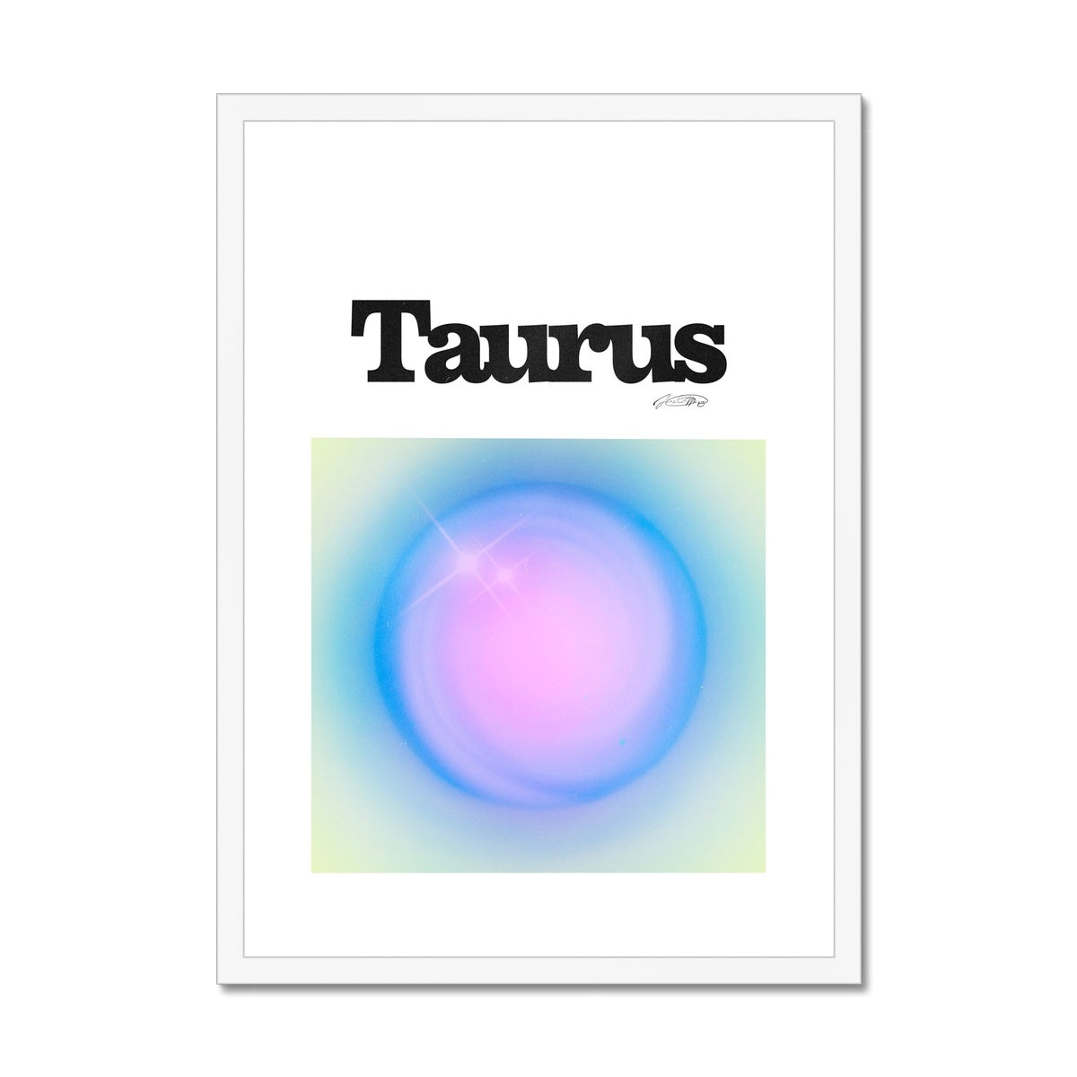 Our Taurus Aura art print is the perfect wall art to show off your star sign. Find a zodiac gradient print or poster in our astrology collection.