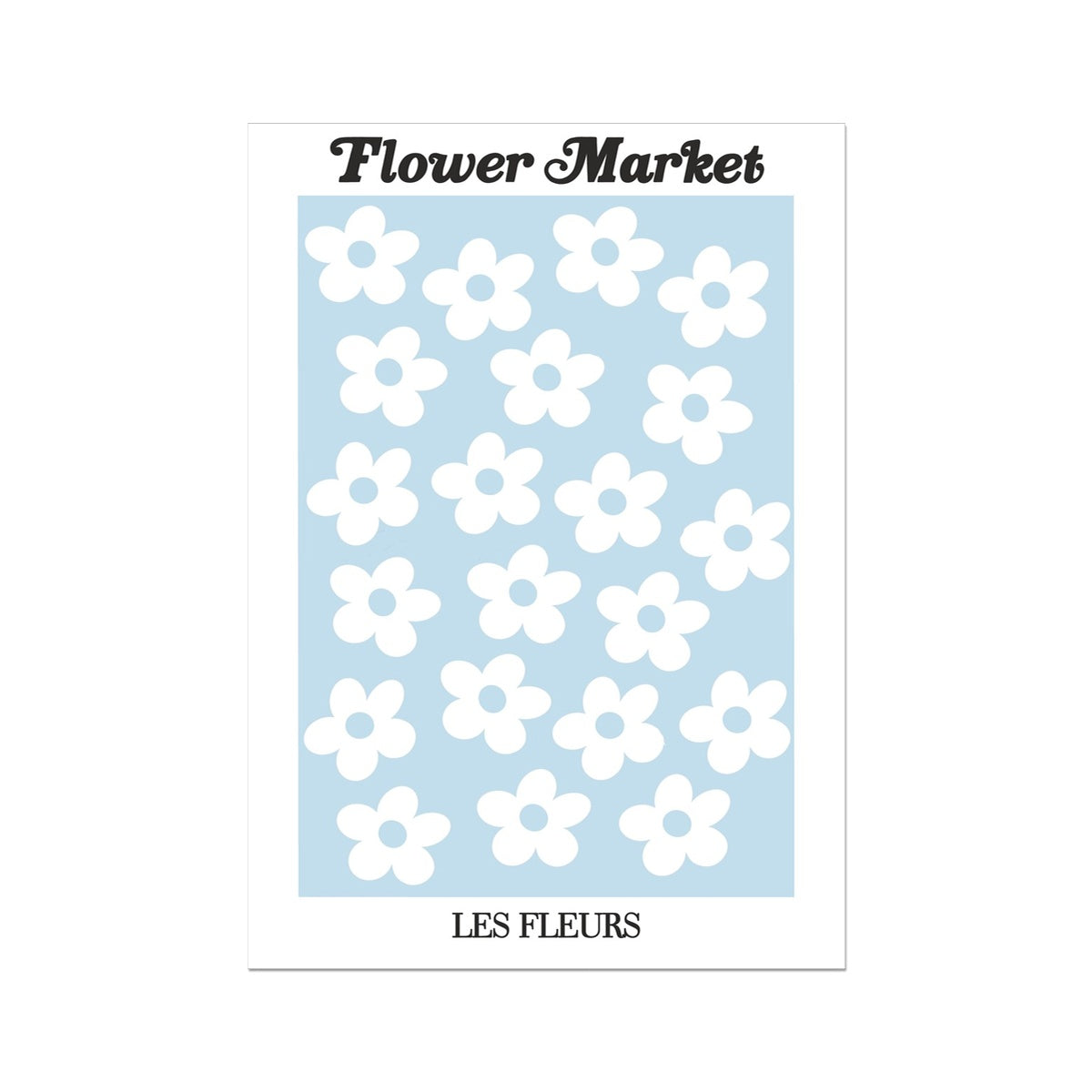 © les muses / Our Flower Market / Les Fleurs collection features wall art with a vibrant daisy design under original hand drawn typography. Danish pastel posters full of daisies to brighten up any gallery wall.
