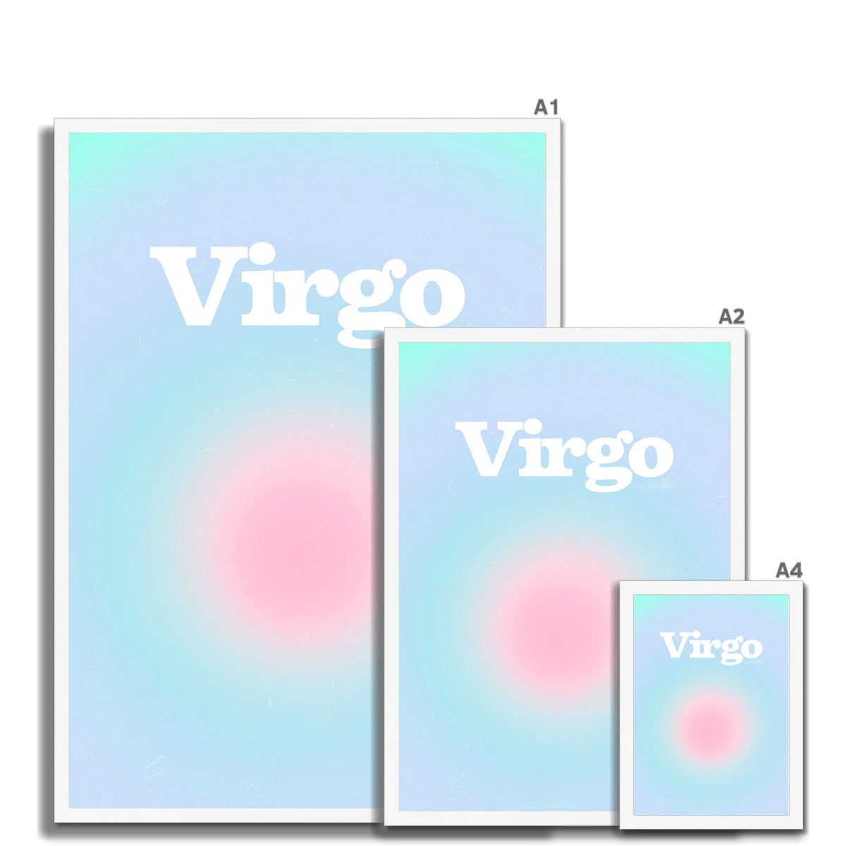 Virgo Aura art print by Les Muses. Zodiac sign wall art. Astrology artwork collection.