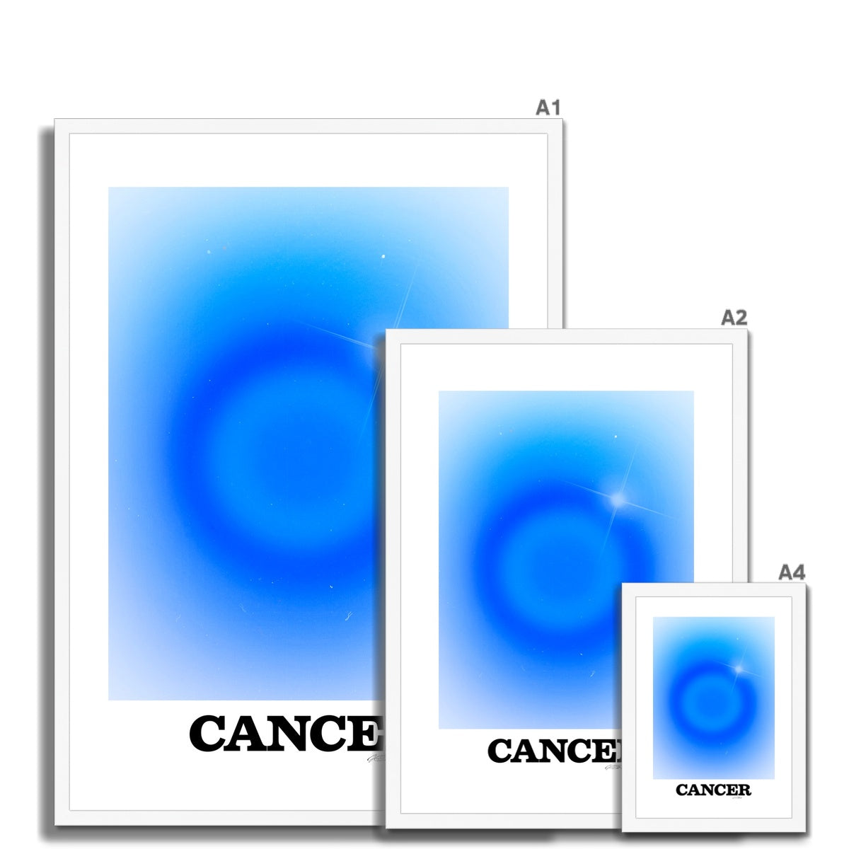 Our Cancer Aura art print is the perfect wall art to show off your star sign. Find a zodiac gradient print or poster in our astrology collection.