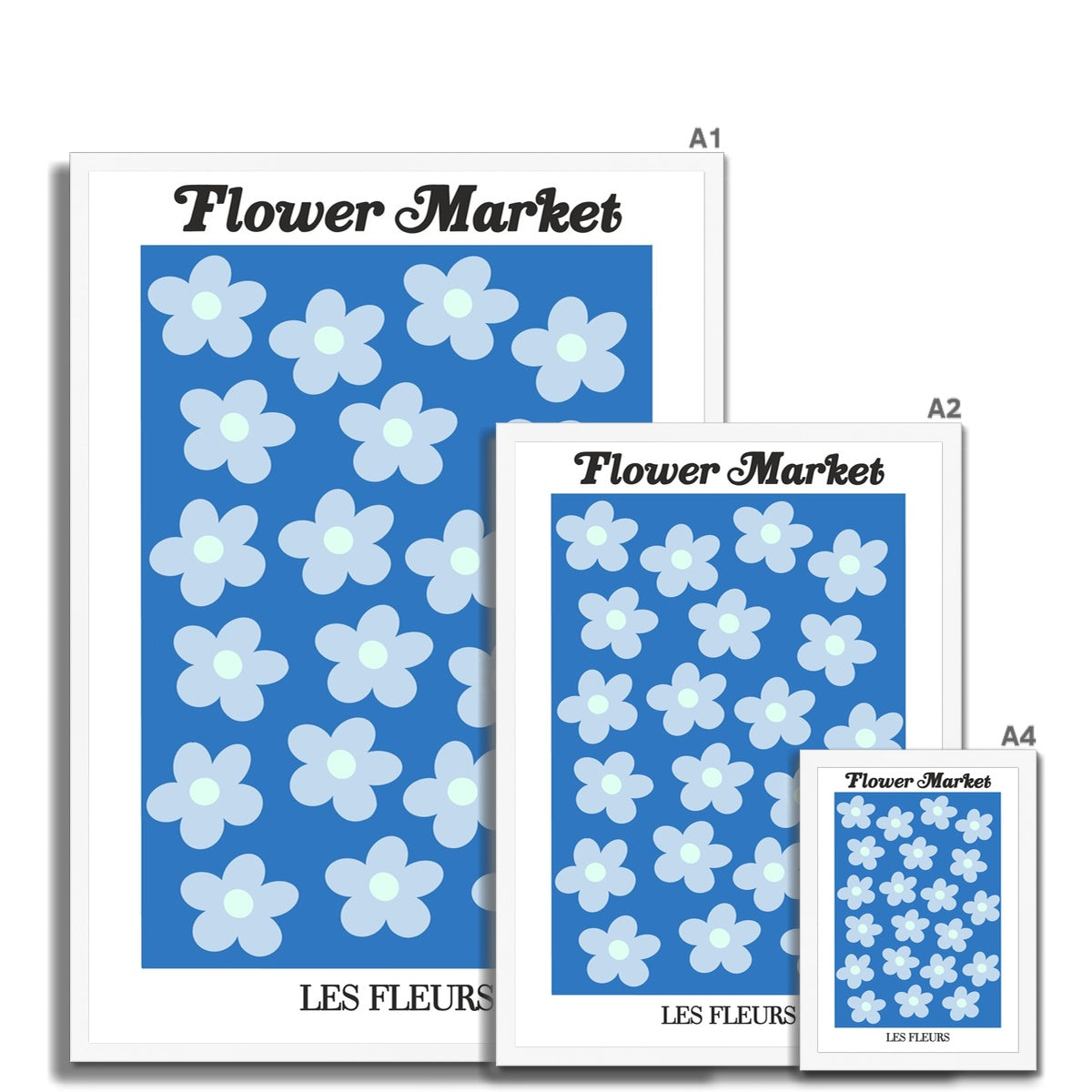 © les muses / Our Flower Market / Les Fleurs collection features wall art with a vibrant daisy design under original hand drawn typography. Danish pastel posters full of daisies to brighten up any gallery wall.
