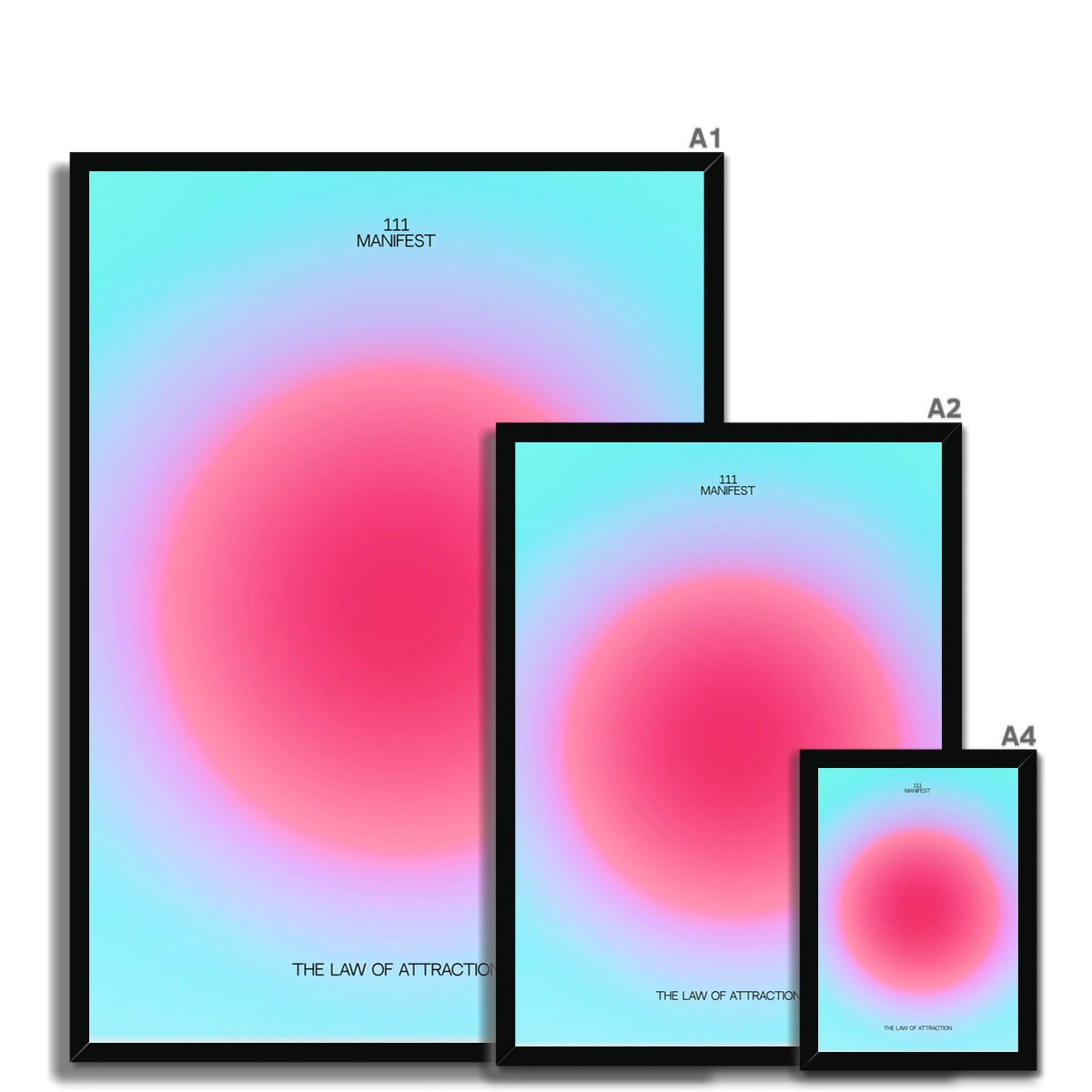 An angel number art print with a gradient aura. Add a touch of angel energy to your walls with a angel number auras. The perfect wall art posters to create a soft and dreamy aesthetic with your apartment or dorm decor. 111 Intuition: Trust Your Gut & Listen To Your Heart